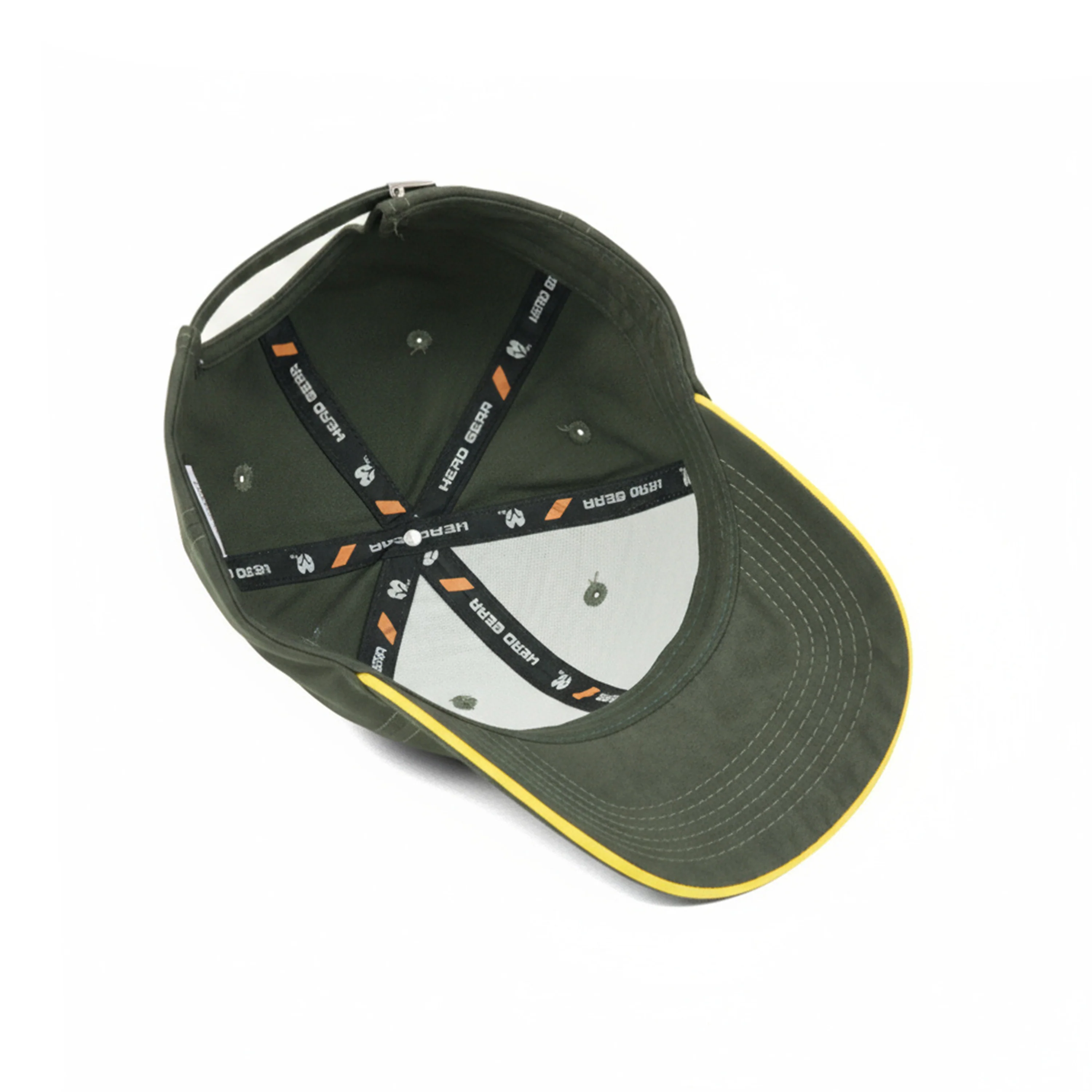 HEAD GEAR ELEGANTE ZERO GREEN SANDWICH YELLOW CAP (NO LOGO) - Image 13