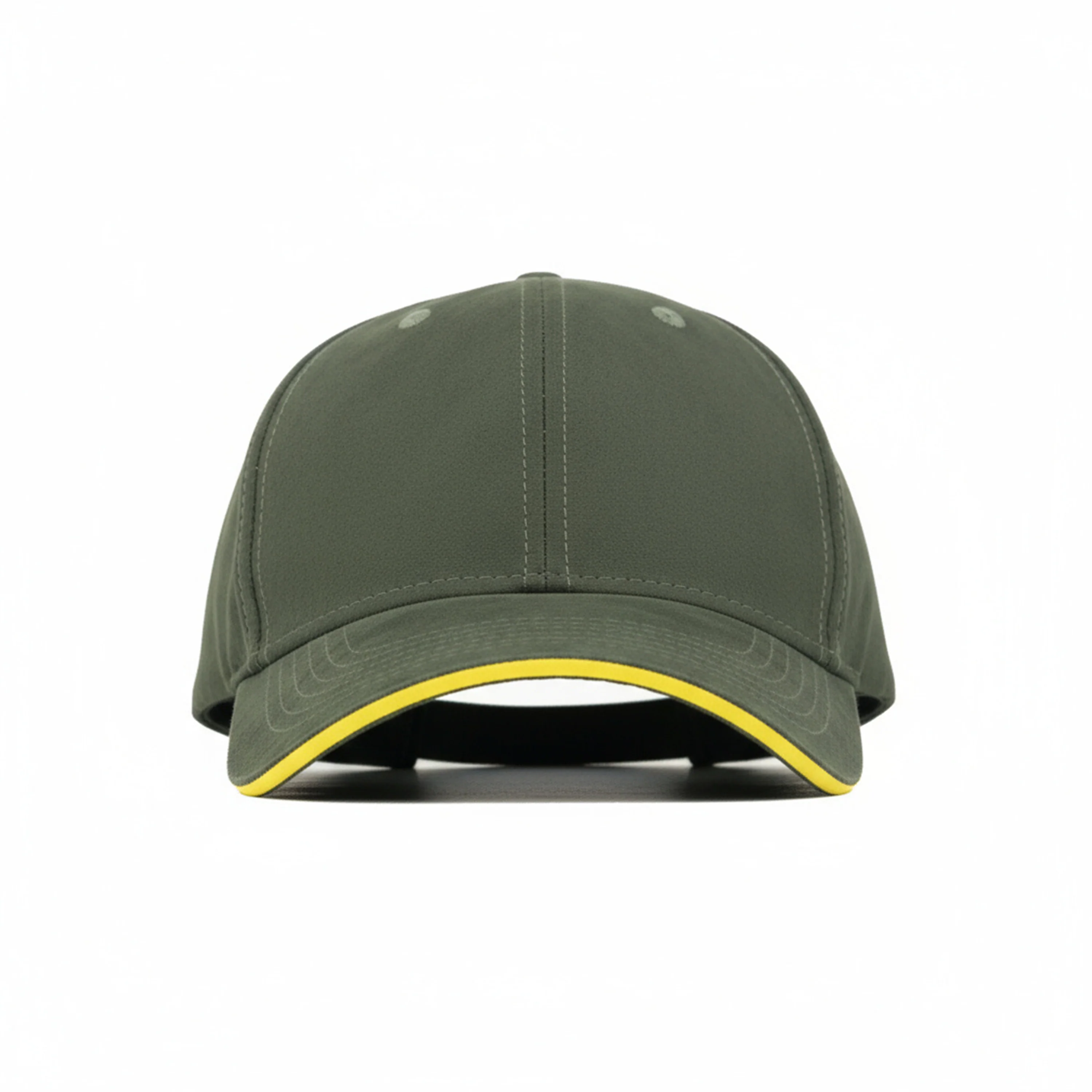 HEAD GEAR ELEGANTE ZERO GREEN SANDWICH YELLOW CAP (NO LOGO) - Image 4
