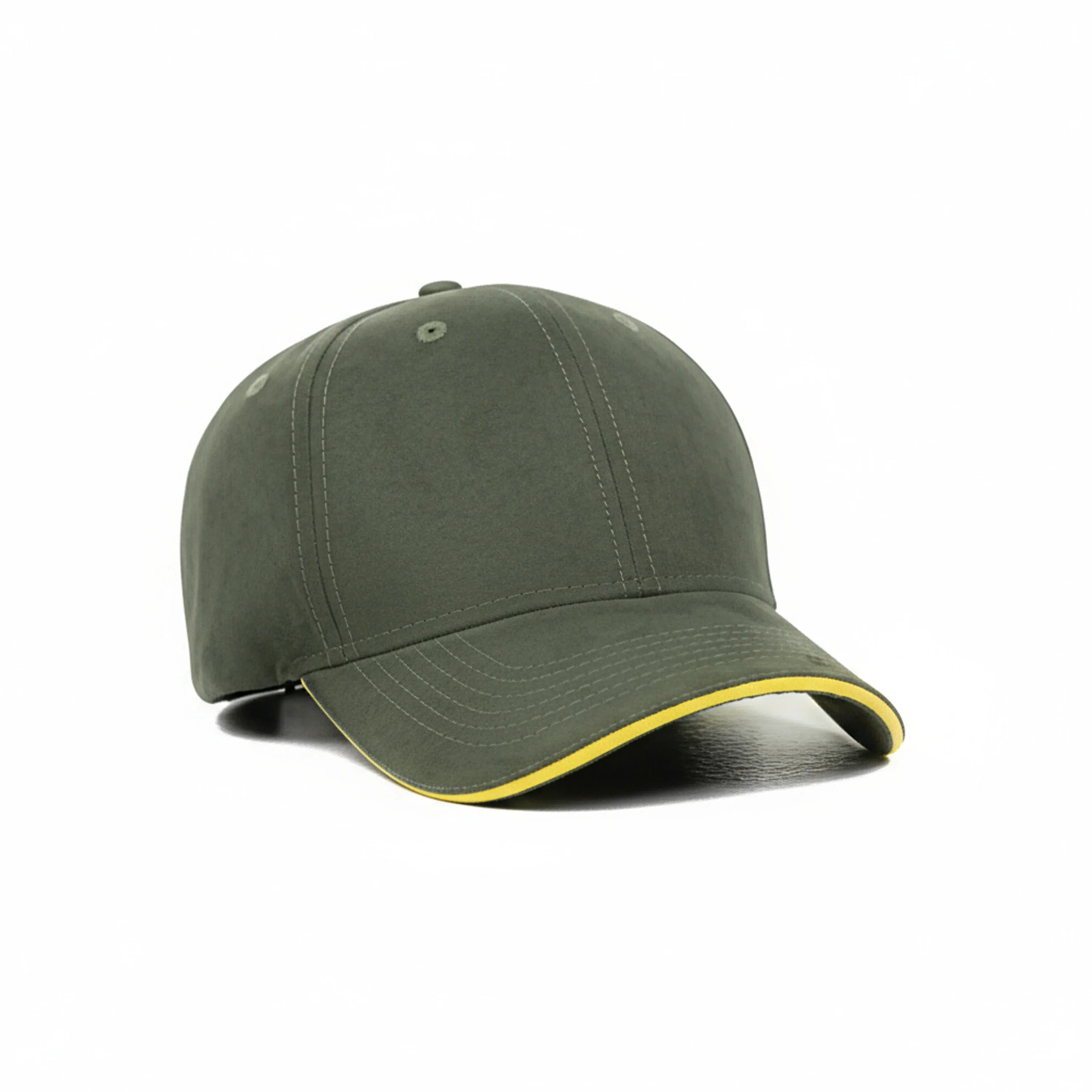 HEAD GEAR ELEGANTE ZERO GREEN SANDWICH YELLOW CAP (NO LOGO) - Image 7