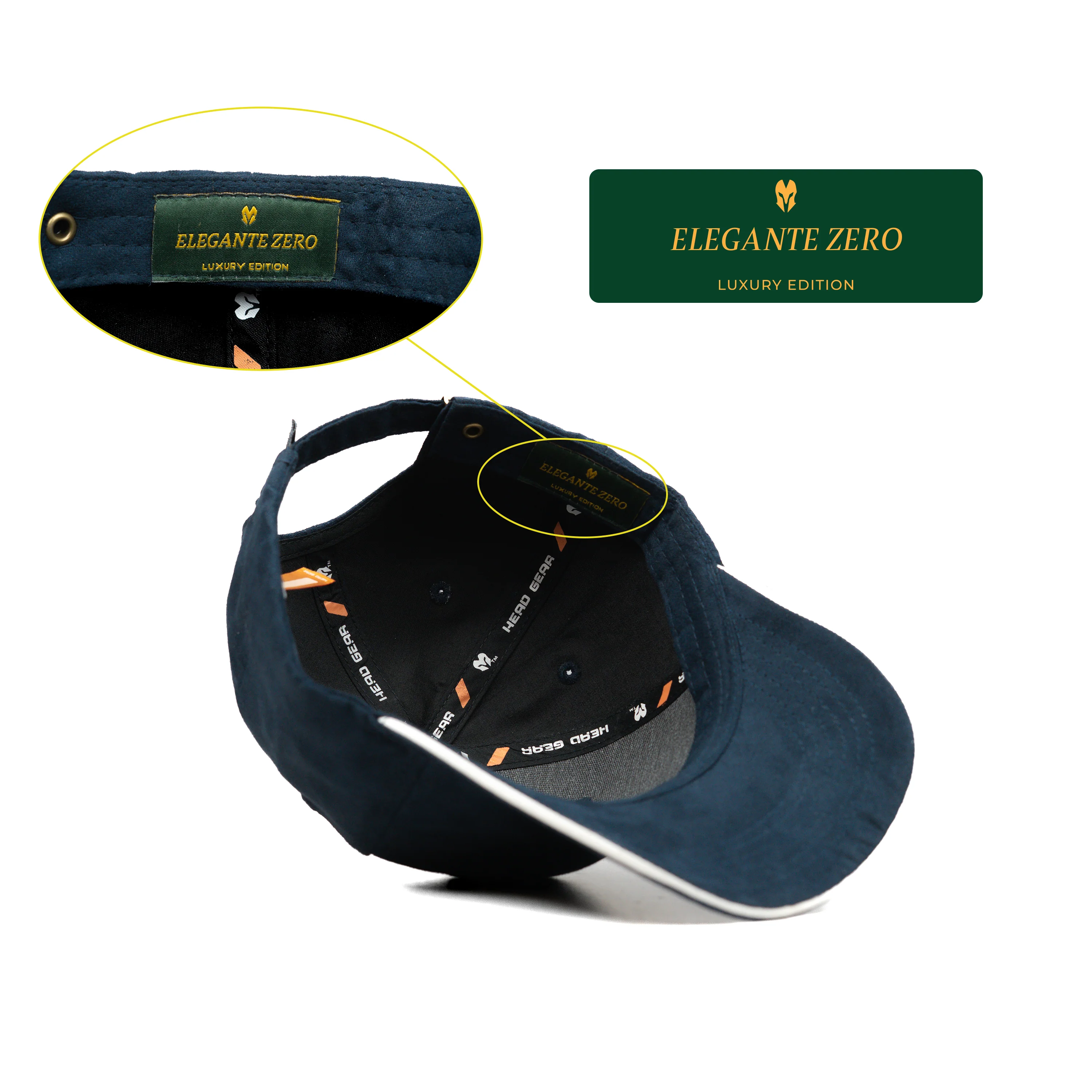 HEAD GEAR ELEGANTE ZERO NAVY BLUE CAP (NO LOGO) - Image 5