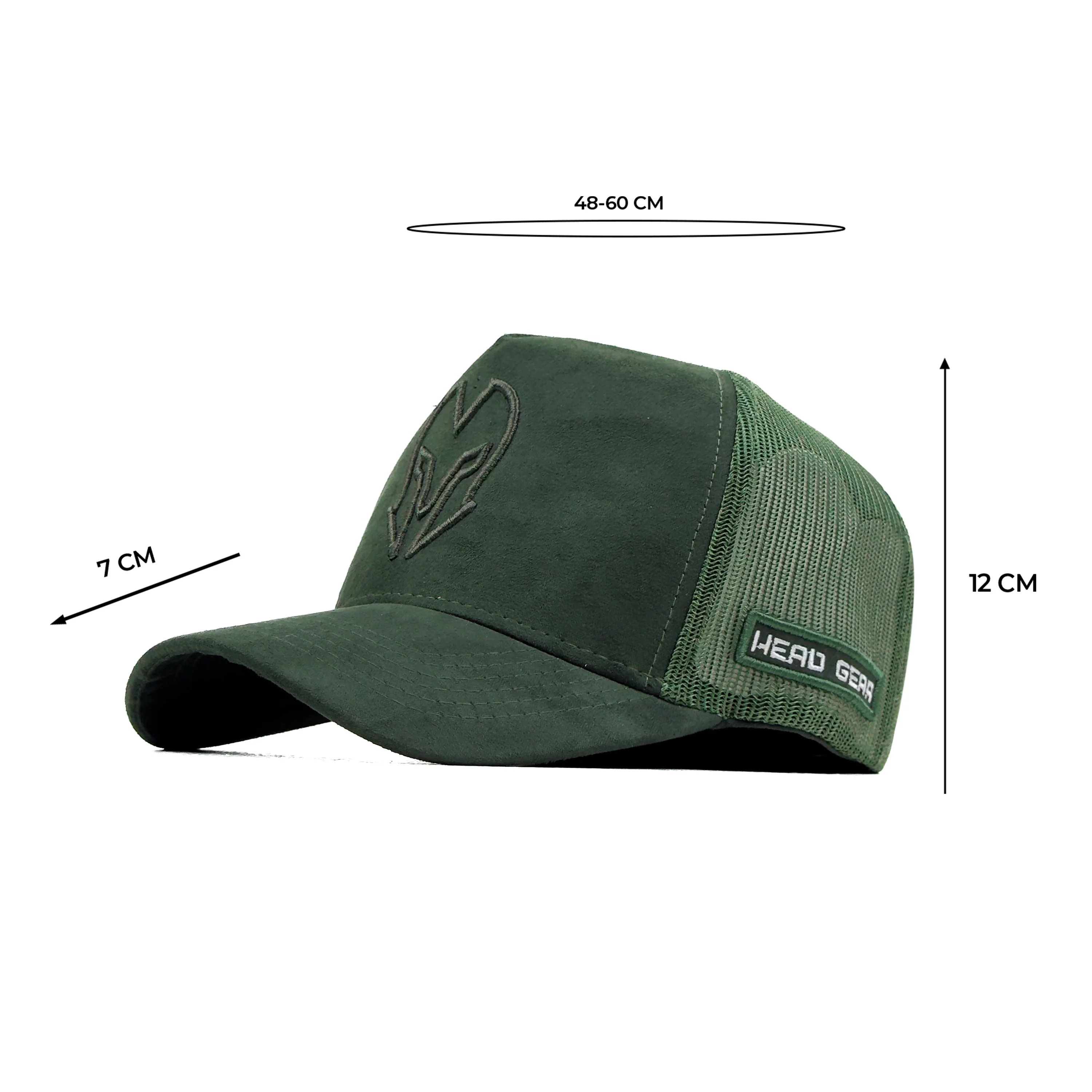 HEAD GEAR GREEN SUPER SUEDE TRUCKER CAP - Image 7