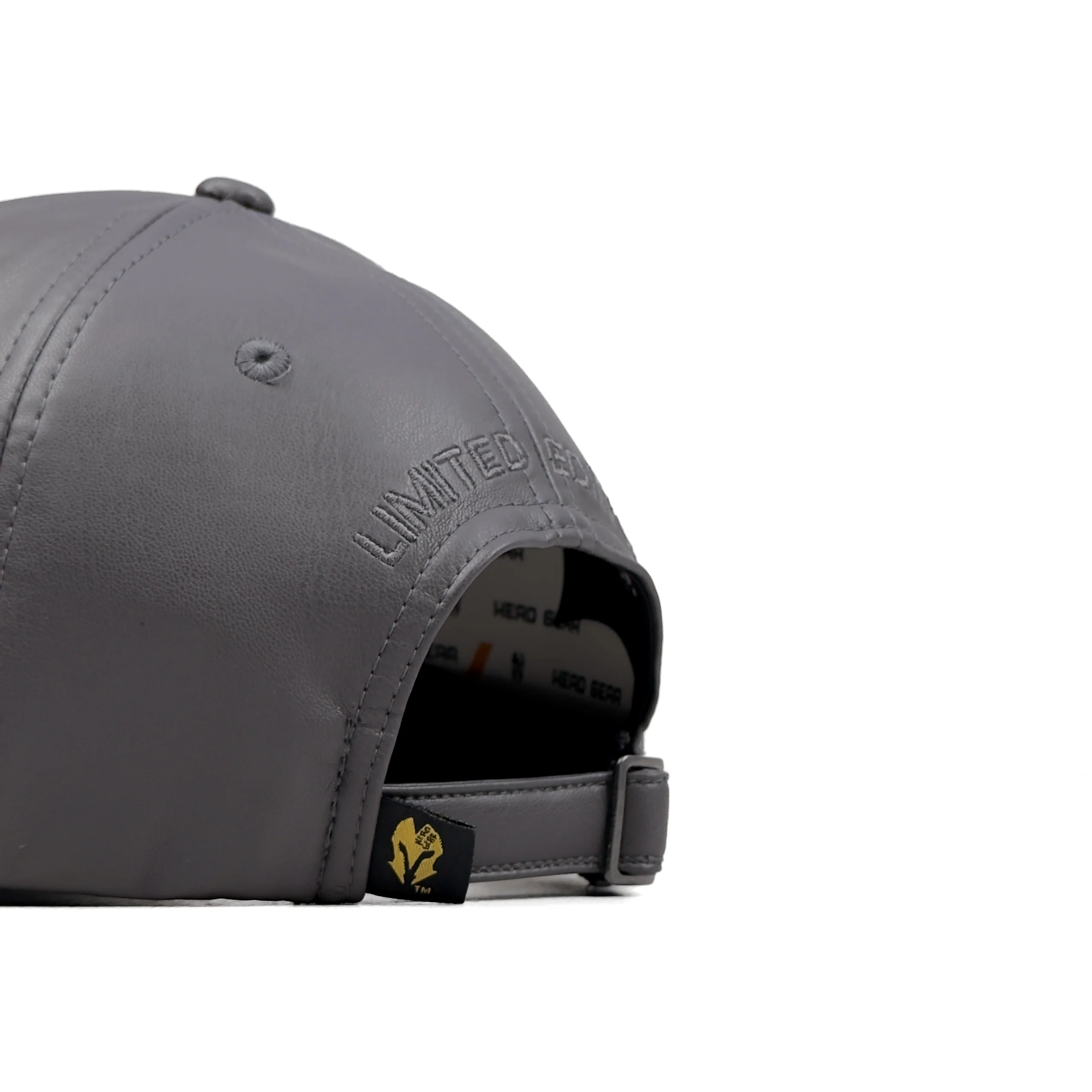 HEAD GEAR GREY FAUX LEATHER LIMITED EDITION CAP - Image 11
