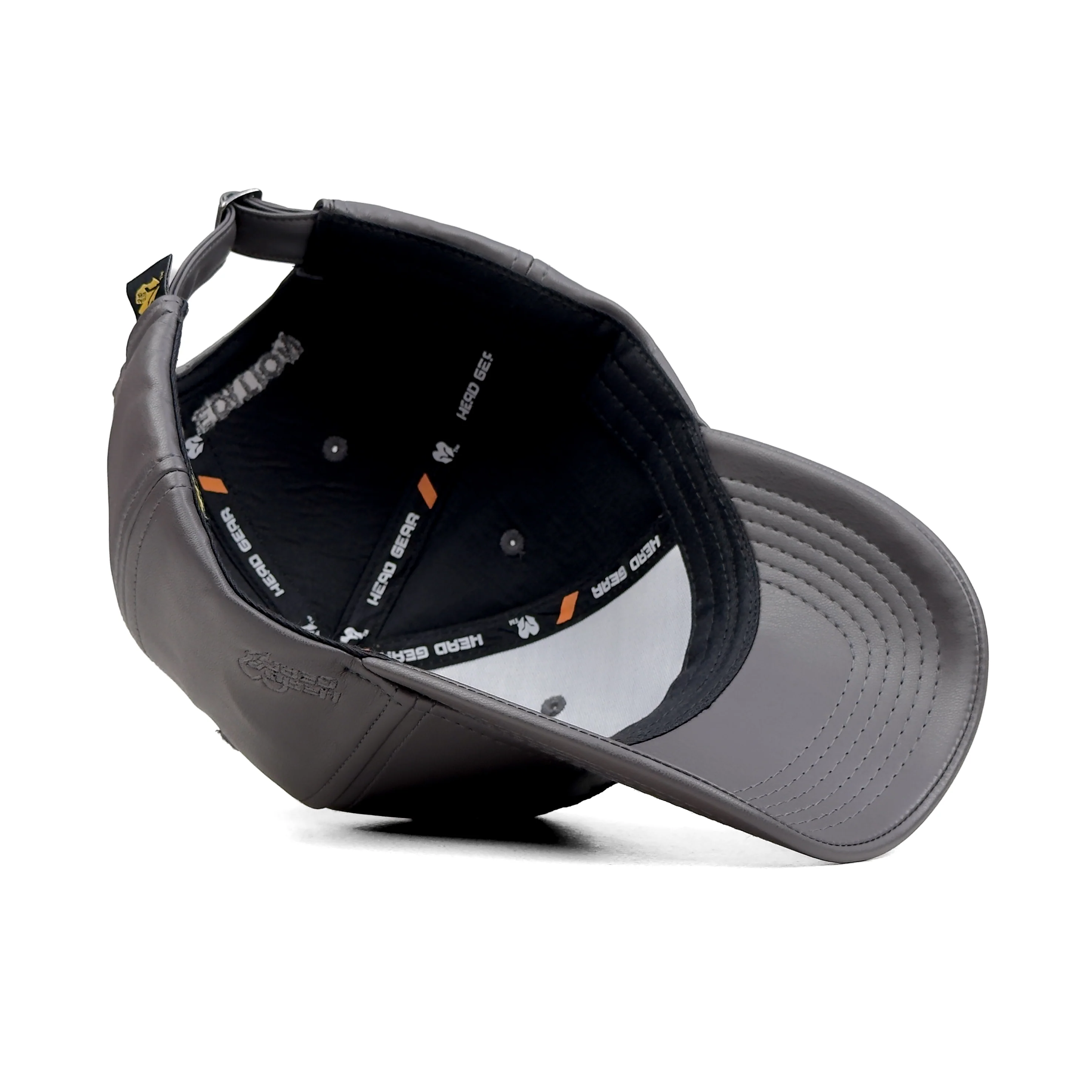 HEAD GEAR GREY FAUX LEATHER LIMITED EDITION CAP - Image 12