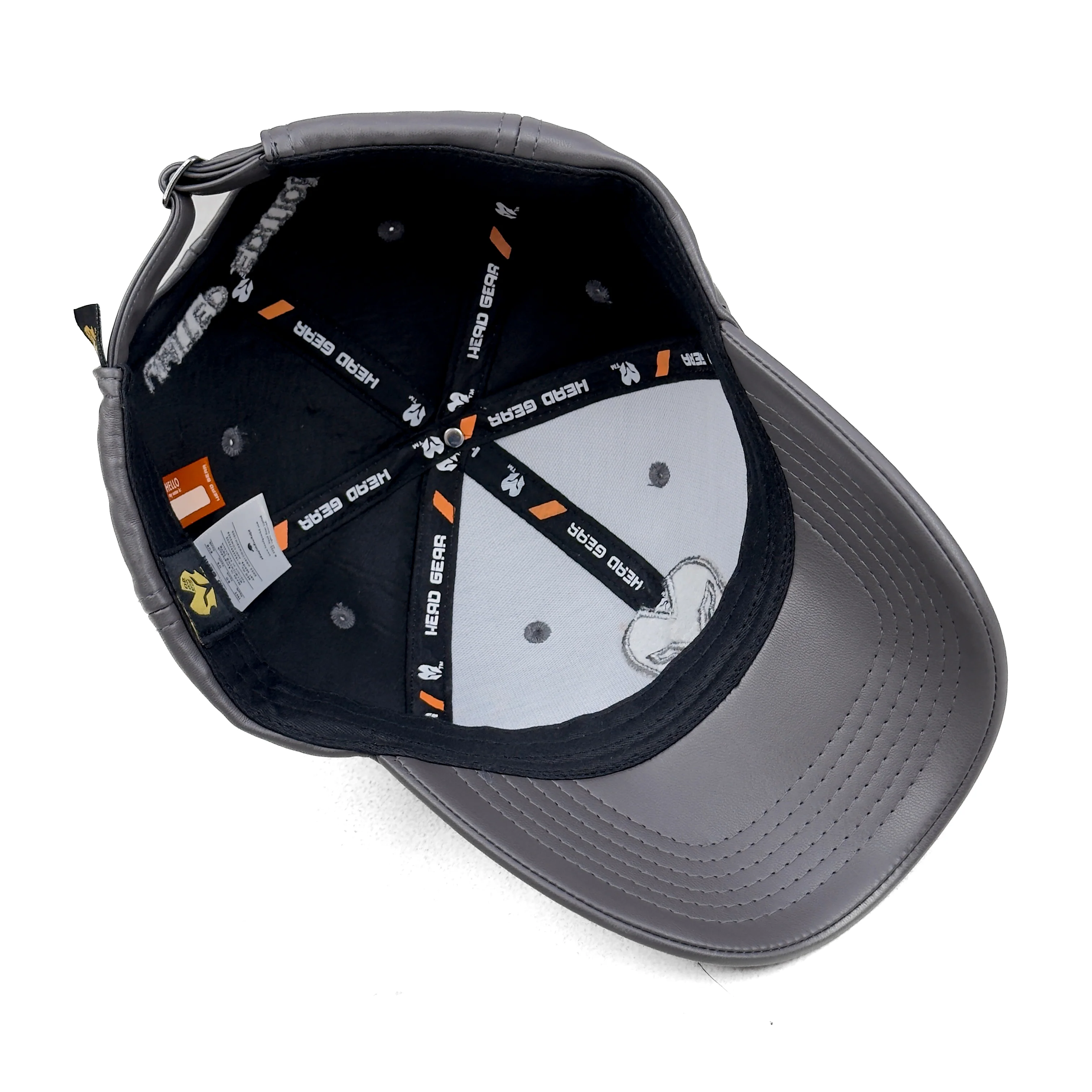 HEAD GEAR GREY FAUX LEATHER LIMITED EDITION CAP - Image 13