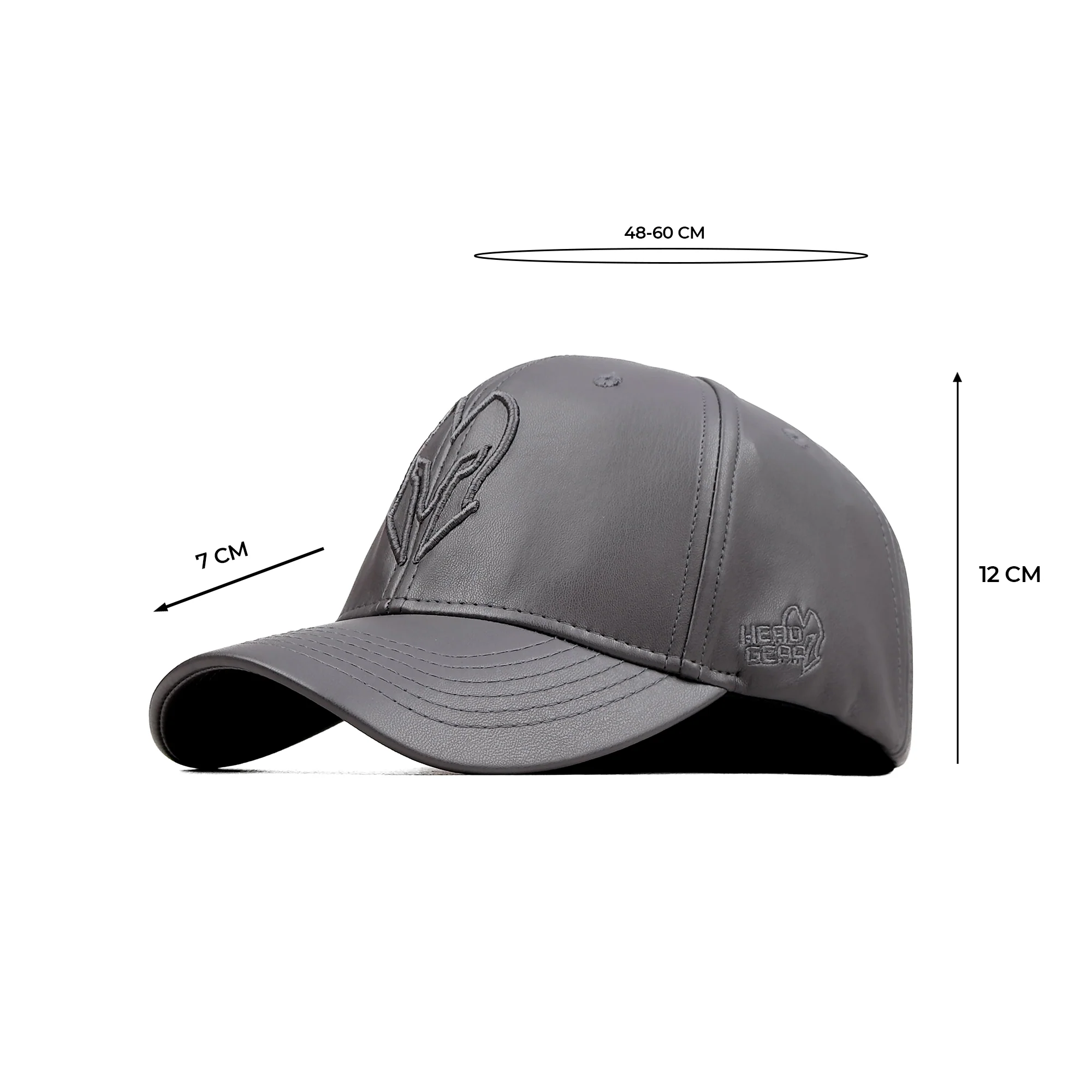 HEAD GEAR GREY FAUX LEATHER LIMITED EDITION CAP - Image 14