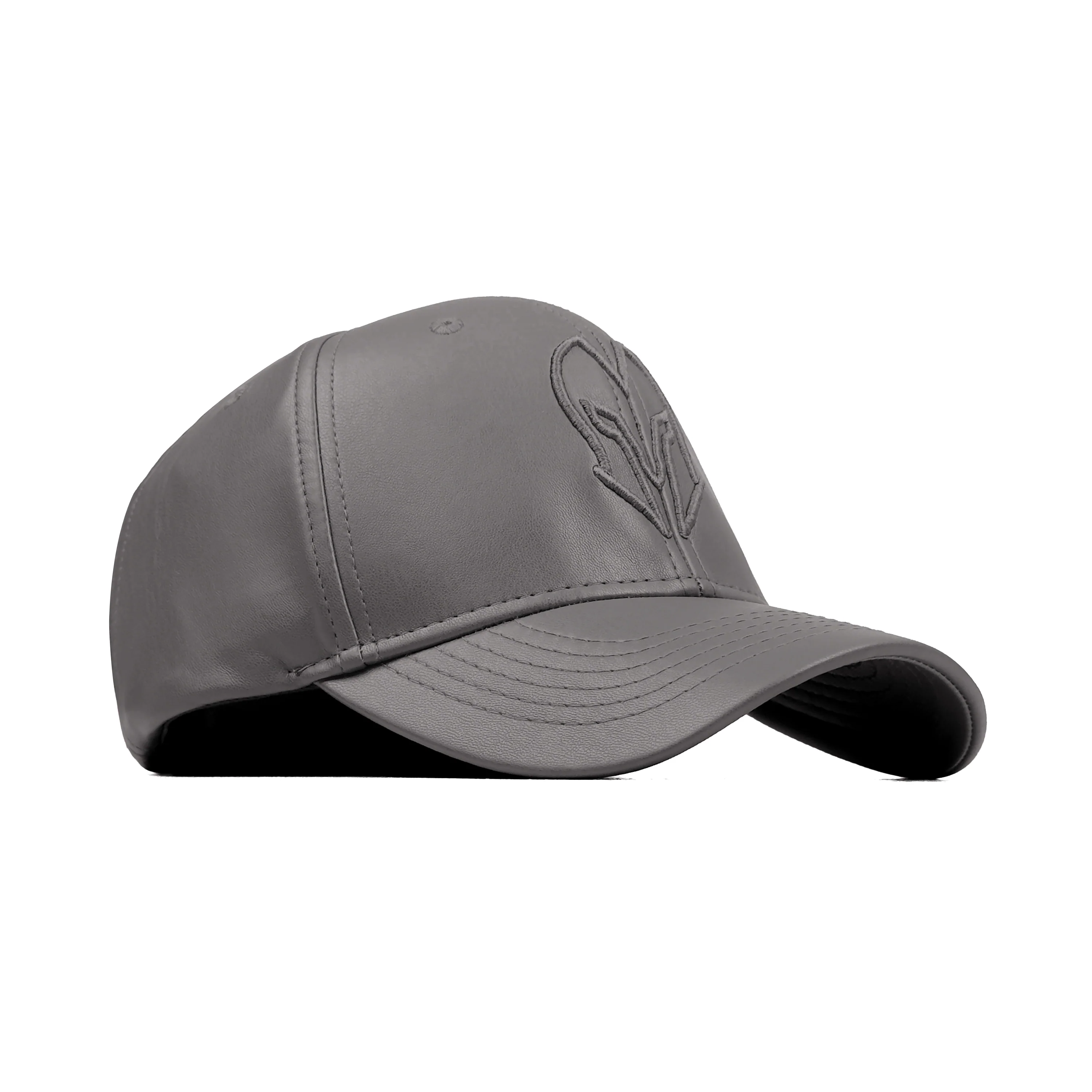HEAD GEAR GREY FAUX LEATHER LIMITED EDITION CAP - Image 3