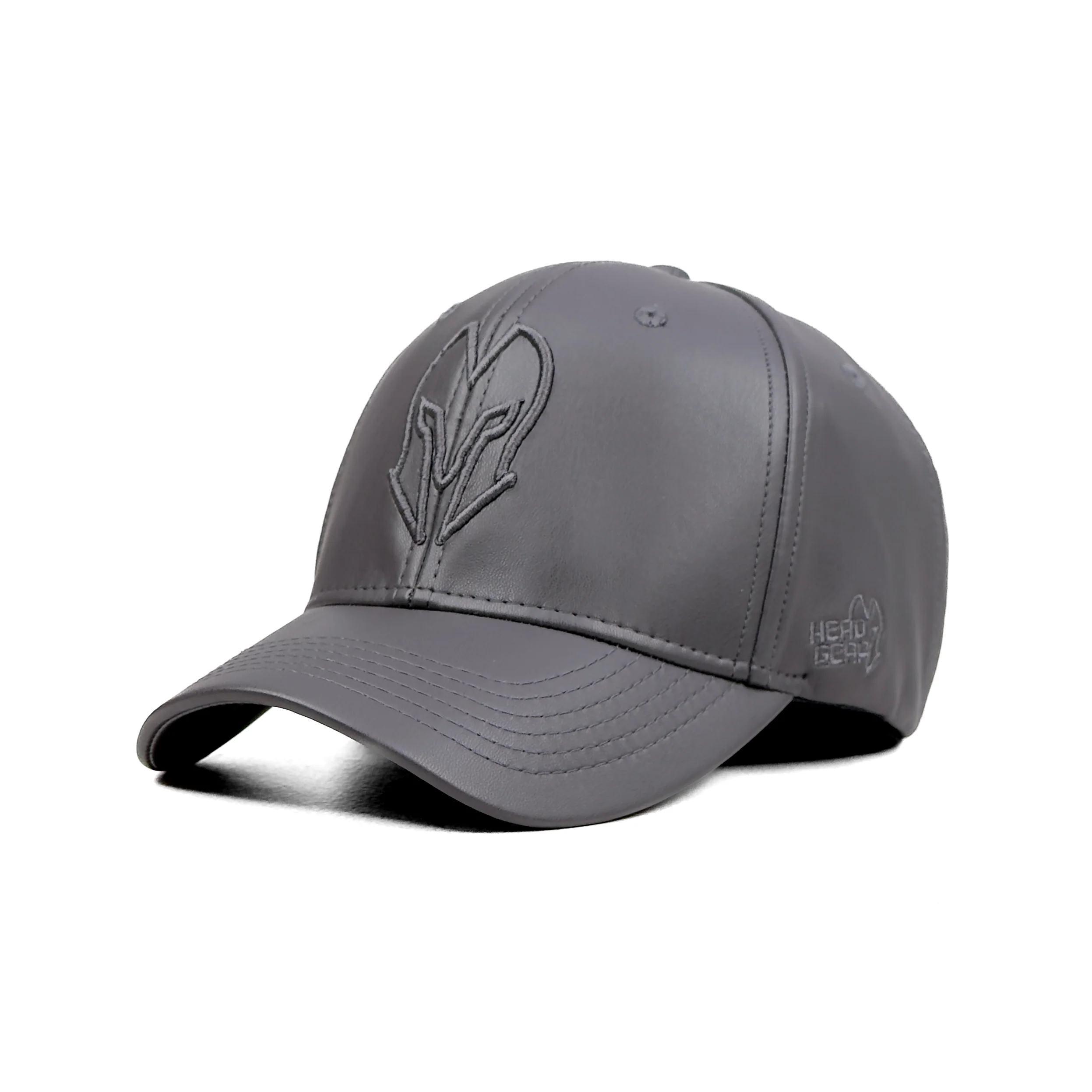 HEAD GEAR GREY FAUX LEATHER LIMITED EDITION CAP - Image 5