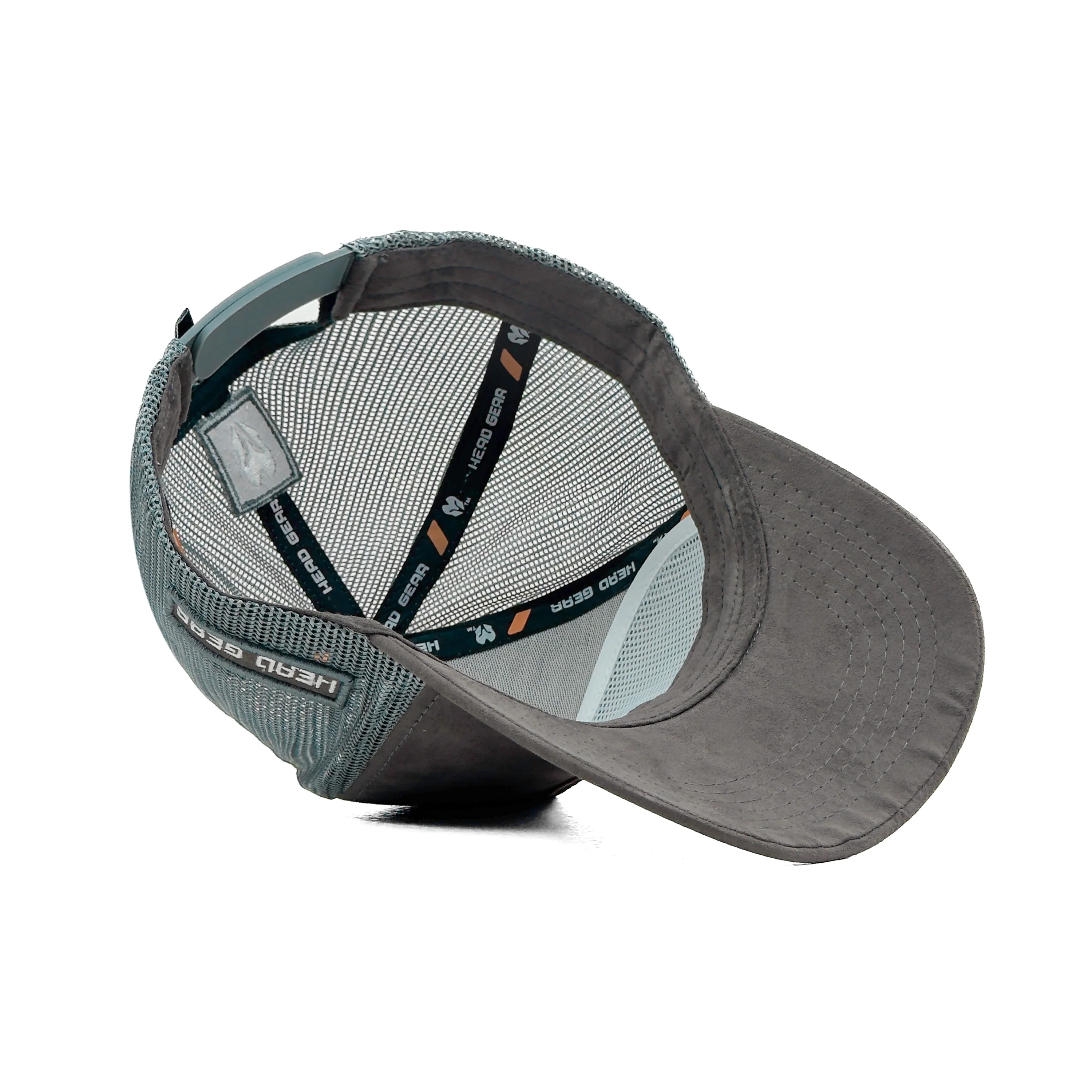 HEAD GEAR GREY SUPER SUEDE TRUCKER CAP - Image 6