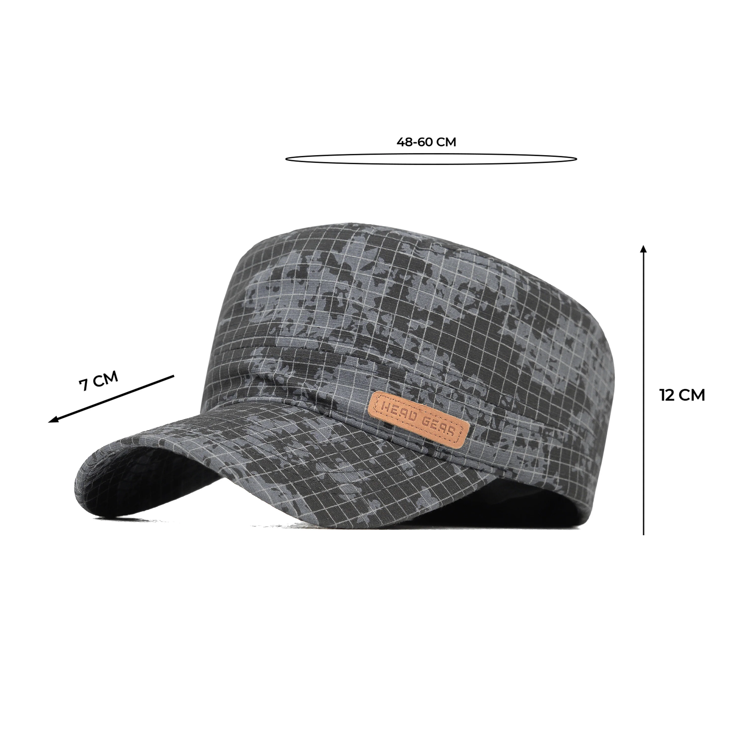 HEAD GEAR GREY WITH LEATHER PATCH CAPTAIN'S CAP - Image 14