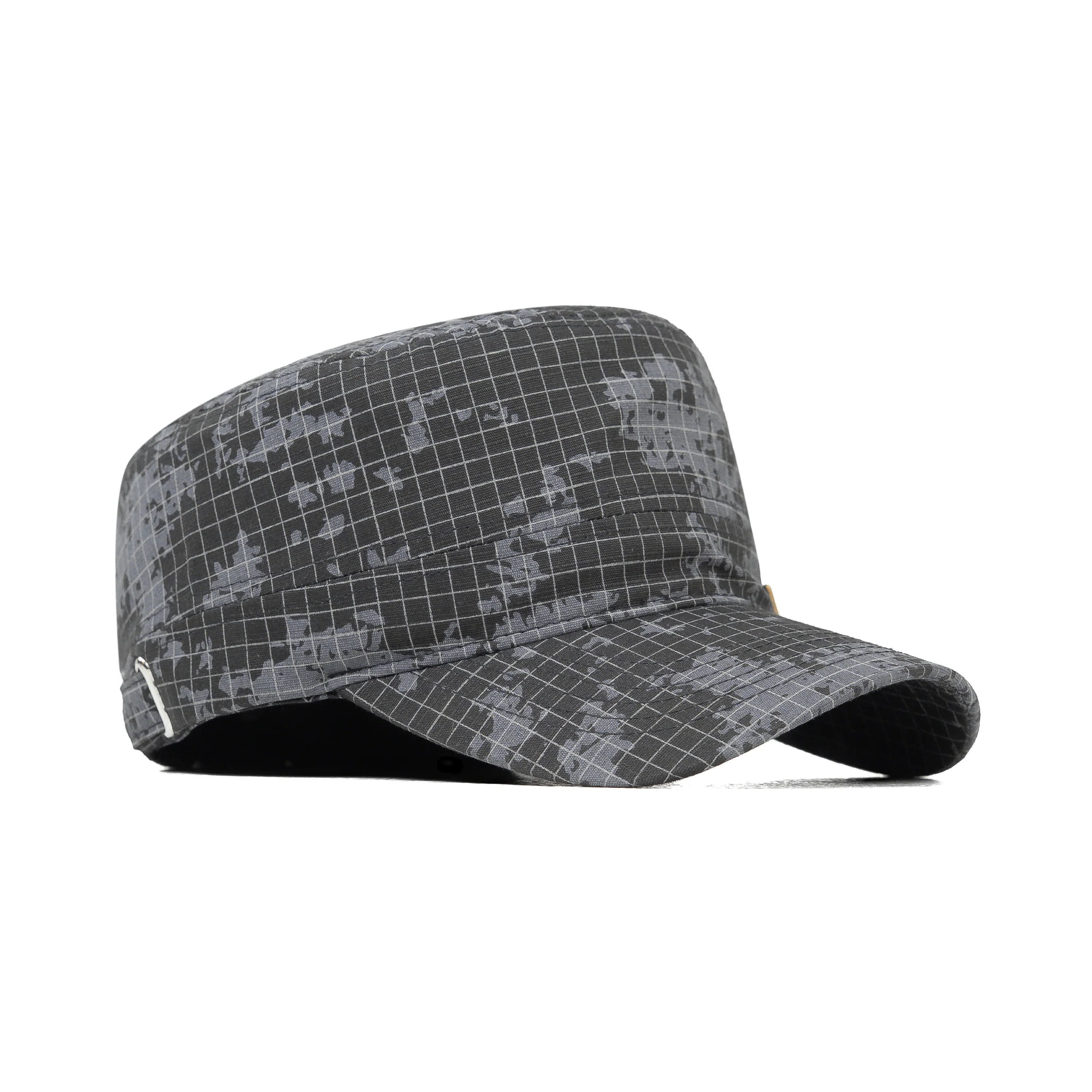 HEAD GEAR GREY WITH LEATHER PATCH CAPTAIN'S CAP - Image 3