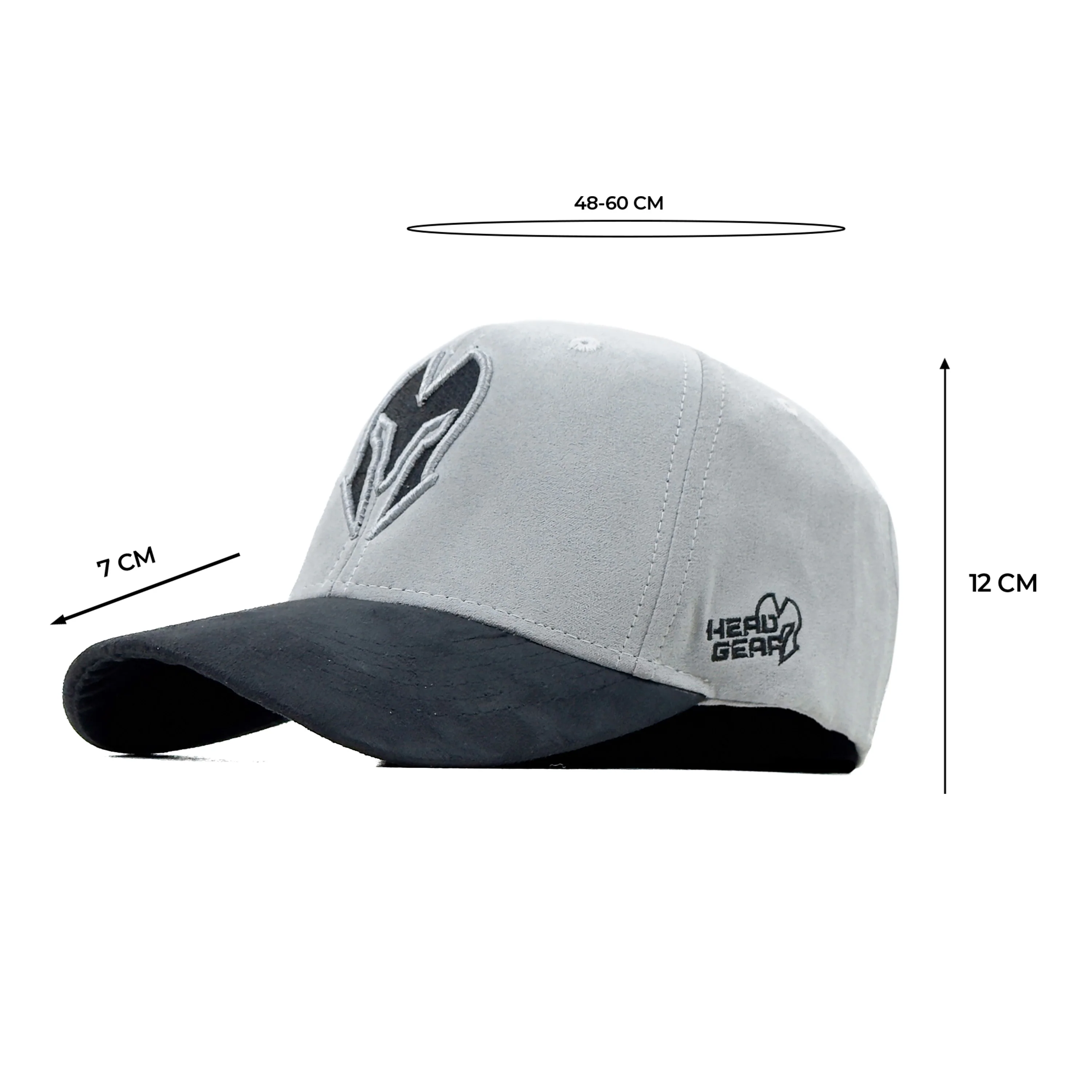 HEAD GEAR LIGHT GREY AND BLACK REDEFINED SUEDE CAP - Image 7