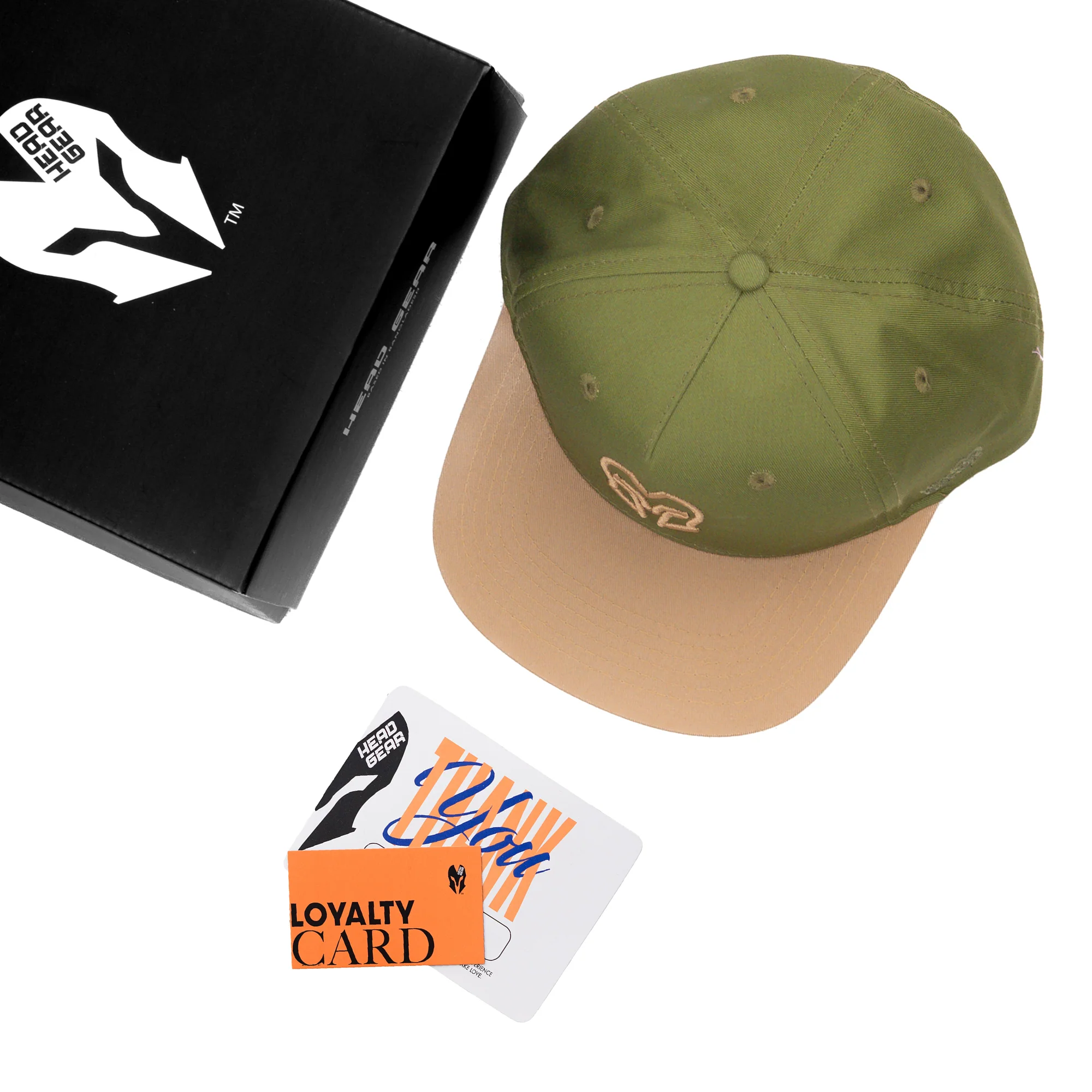 HEAD GEAR LOGO GREEN FLAT VISOR CAP - Image 2
