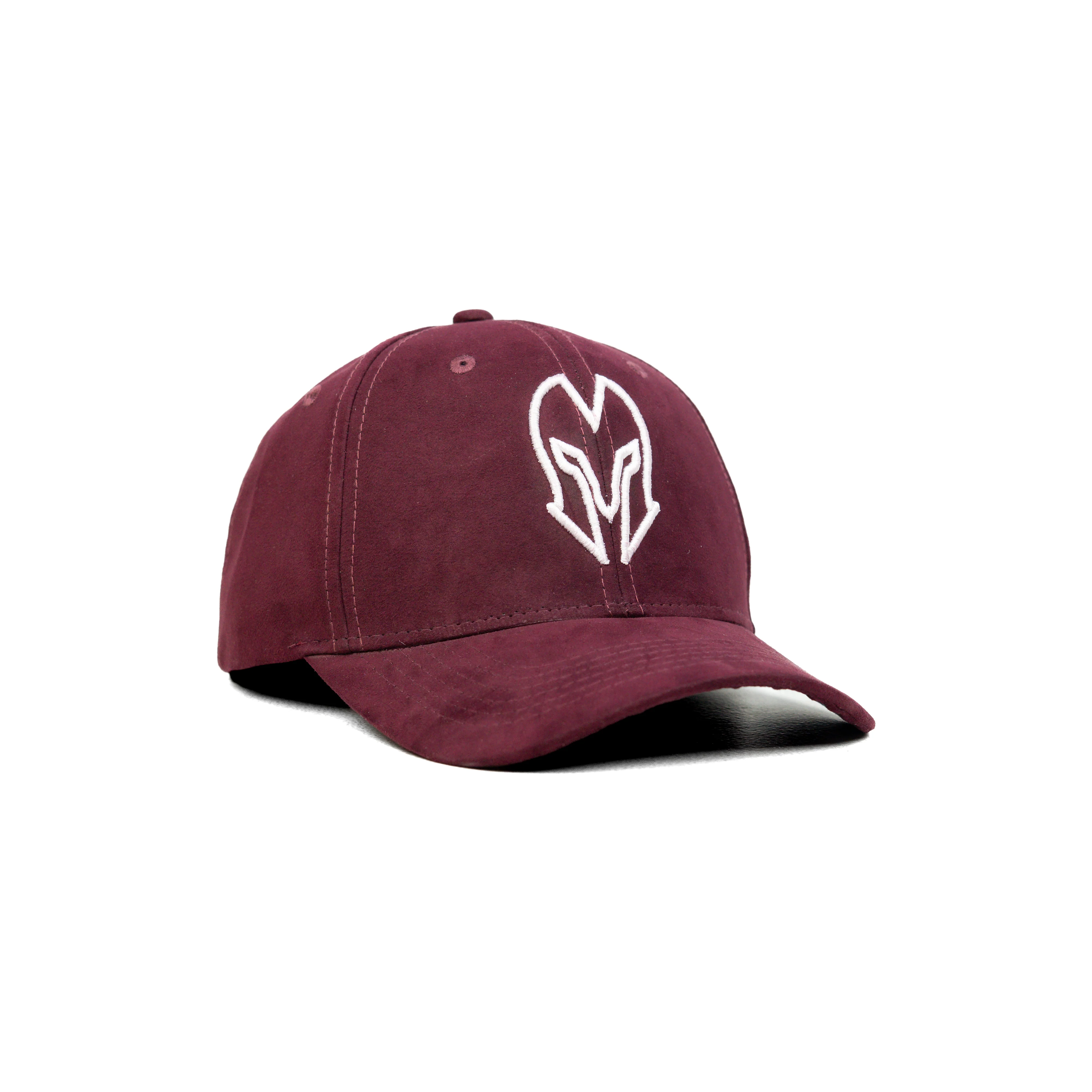 HEAD GEAR MAROON AND WHITE CONTRAST SUEDE CAP - Image 7