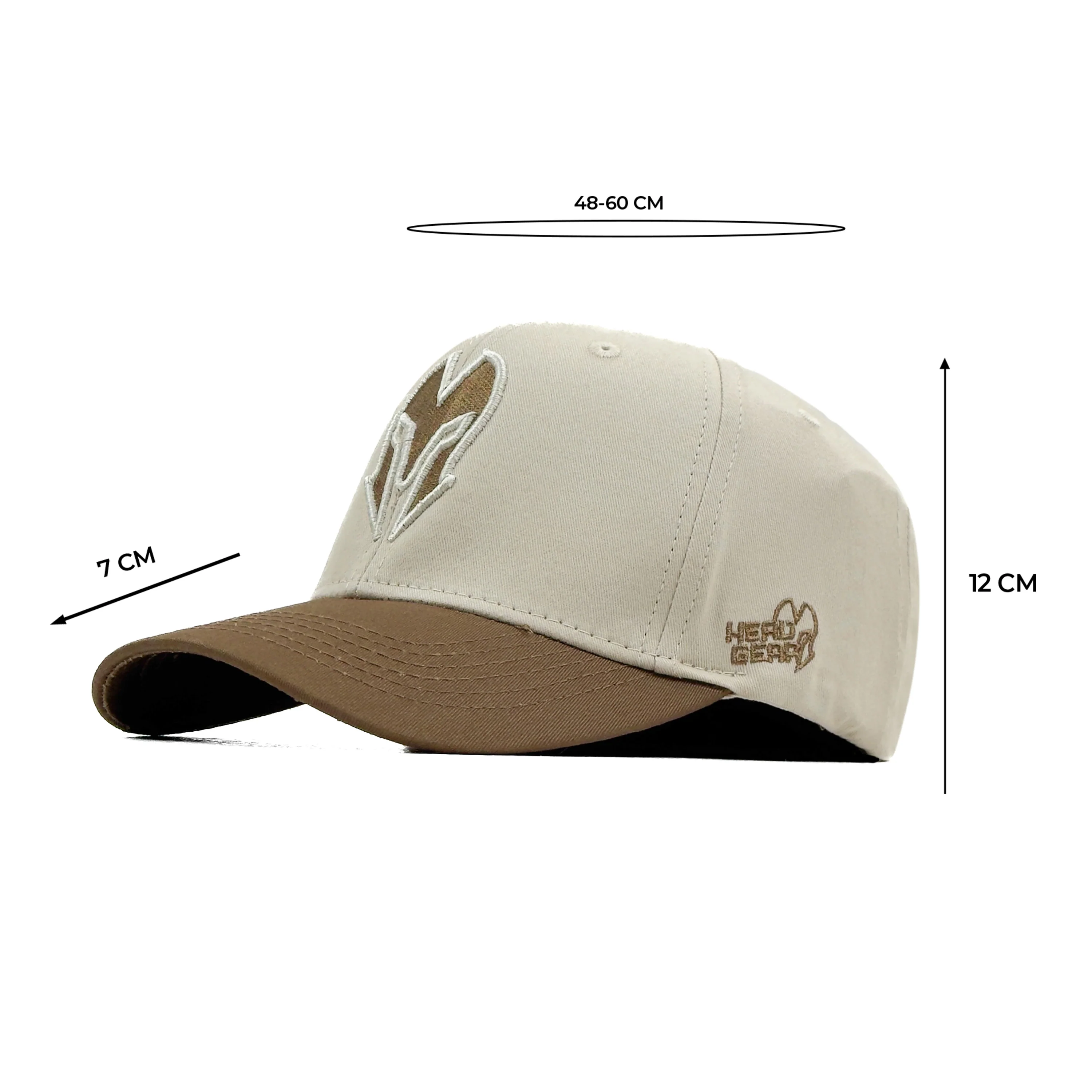 HEAD GEAR OFF-WHITE AND BROWN REDEFINED TWILL CAP - Image 7
