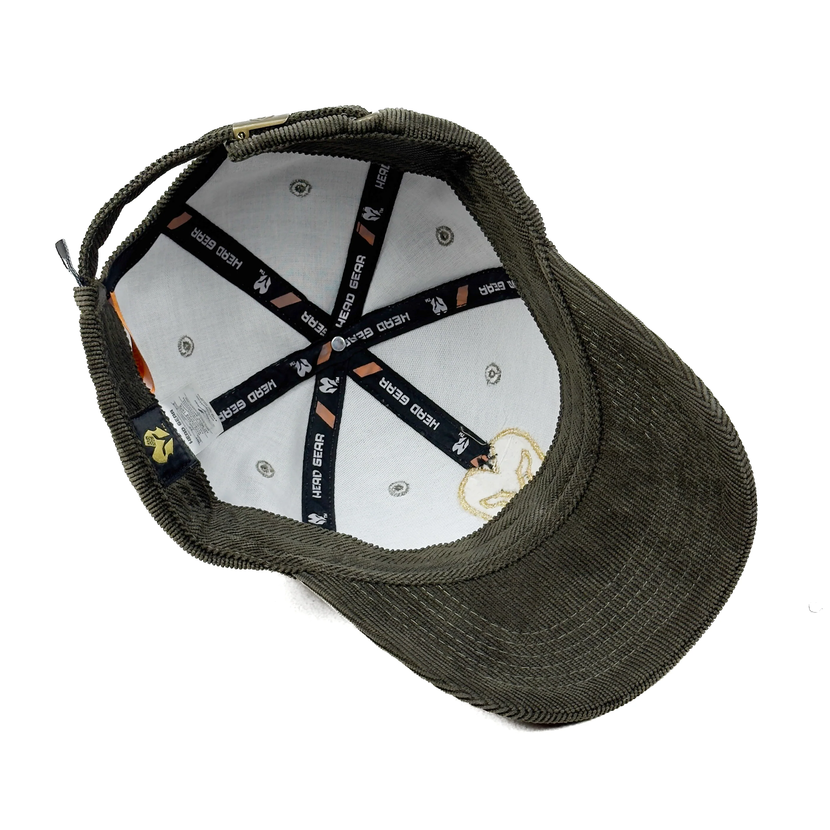HEAD GEAR OLIVE GOLD SUEDE CORD LIMITED EDITION CAP - Image 14