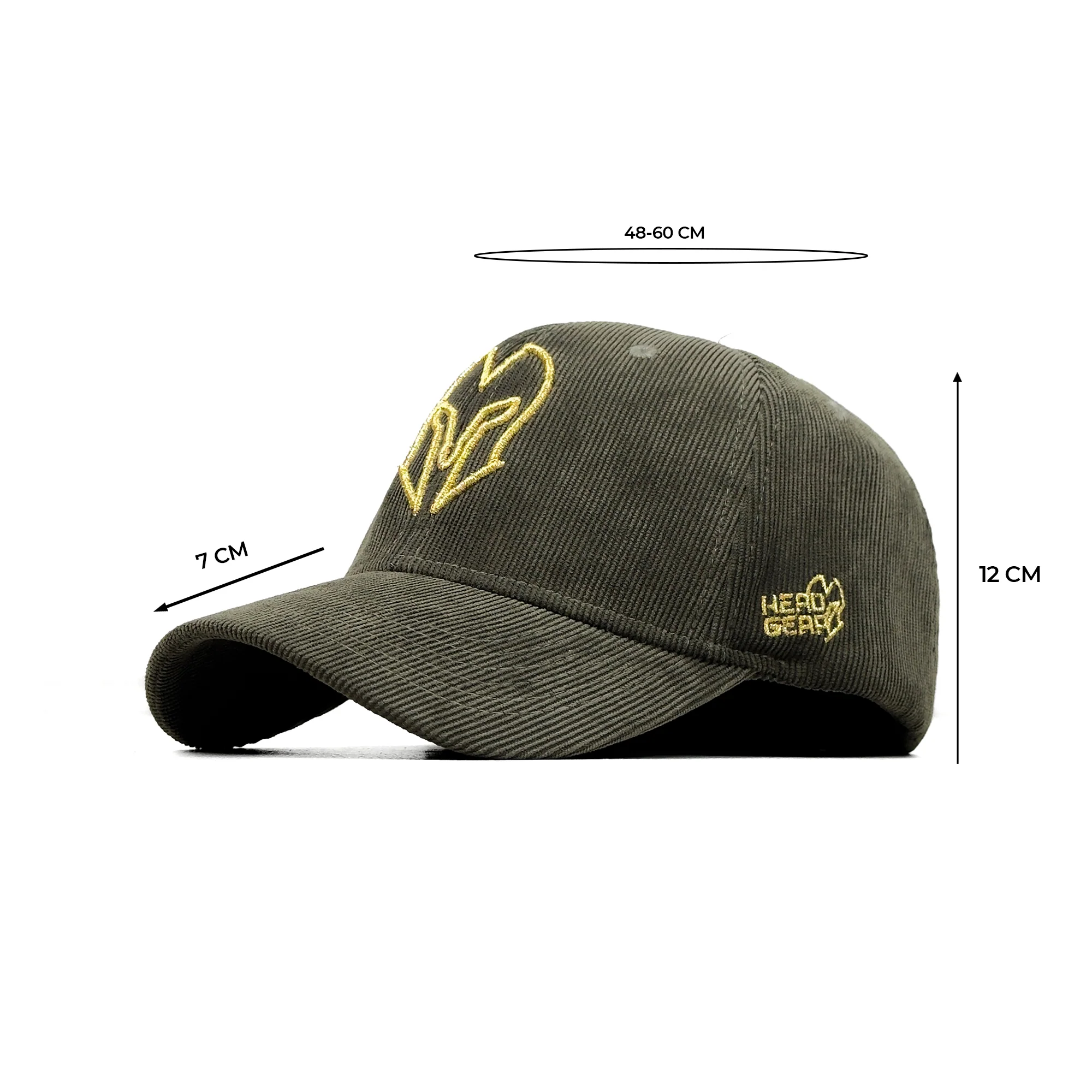HEAD GEAR OLIVE GOLD SUEDE CORD LIMITED EDITION CAP - Image 15