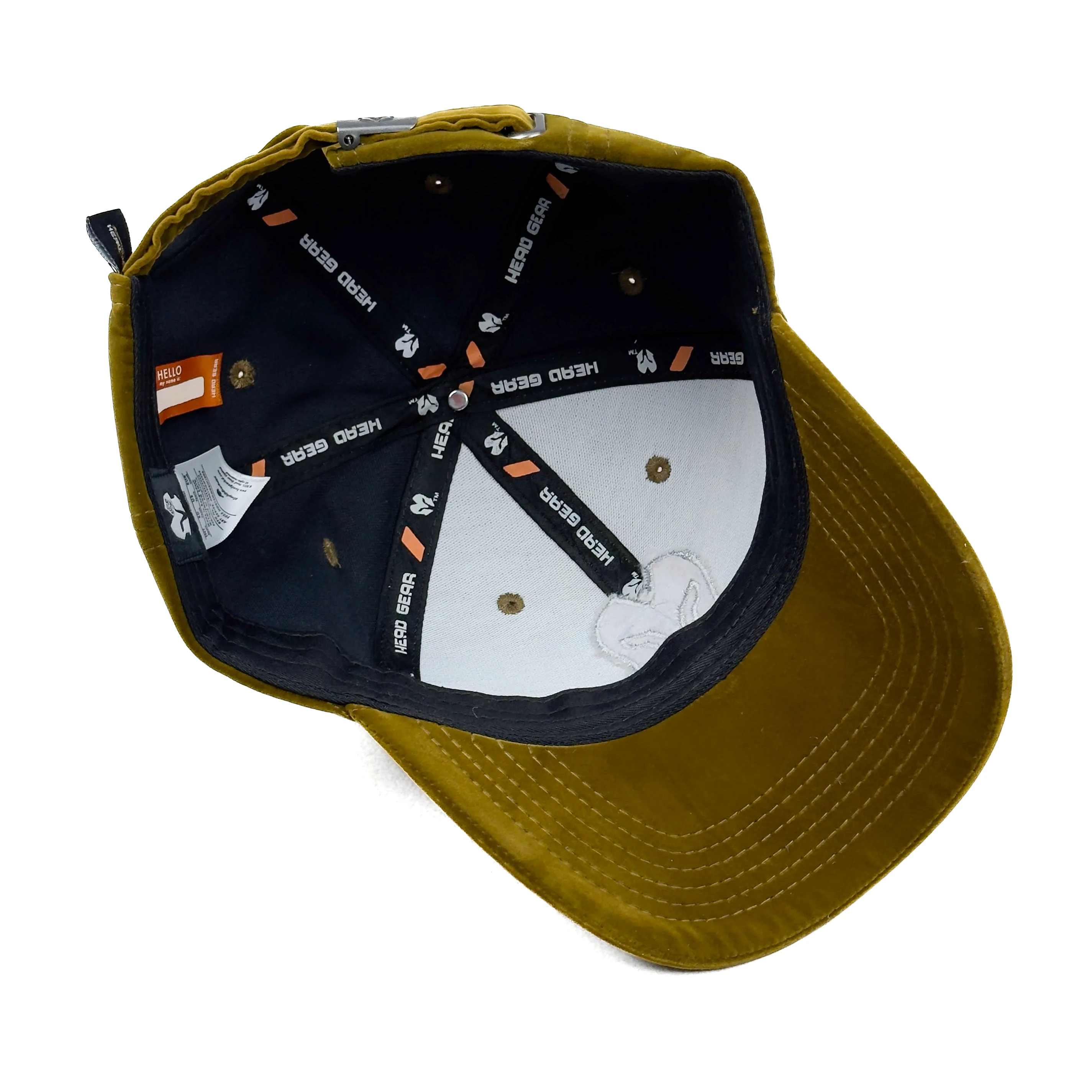 HEAD GEAR OLIVE GOLD VELVET LIMITED EDITION CAP - Image 14