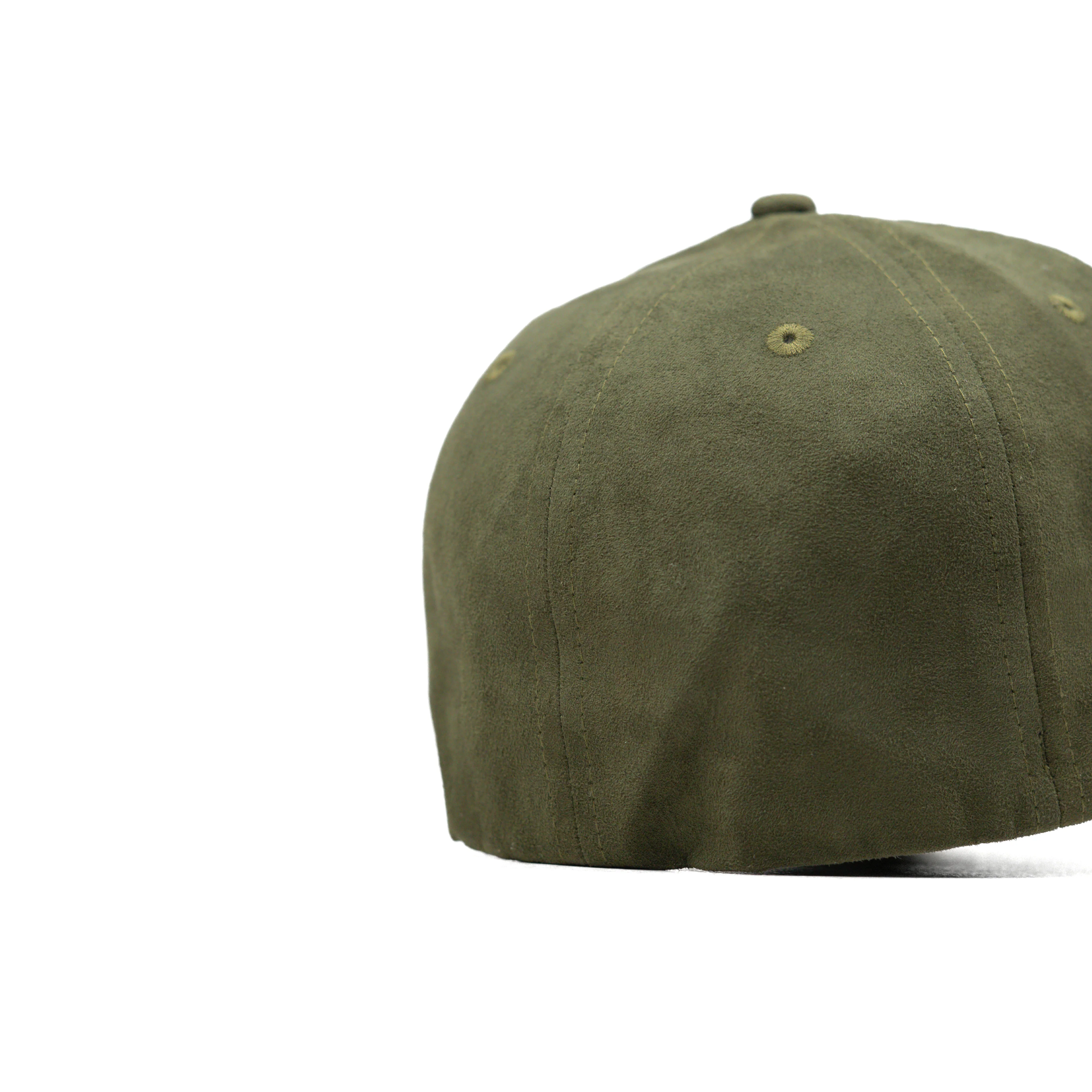 HEAD GEAR OLIVE STRUCTURED LEATHER PATCH FITTED CAP - Image 10