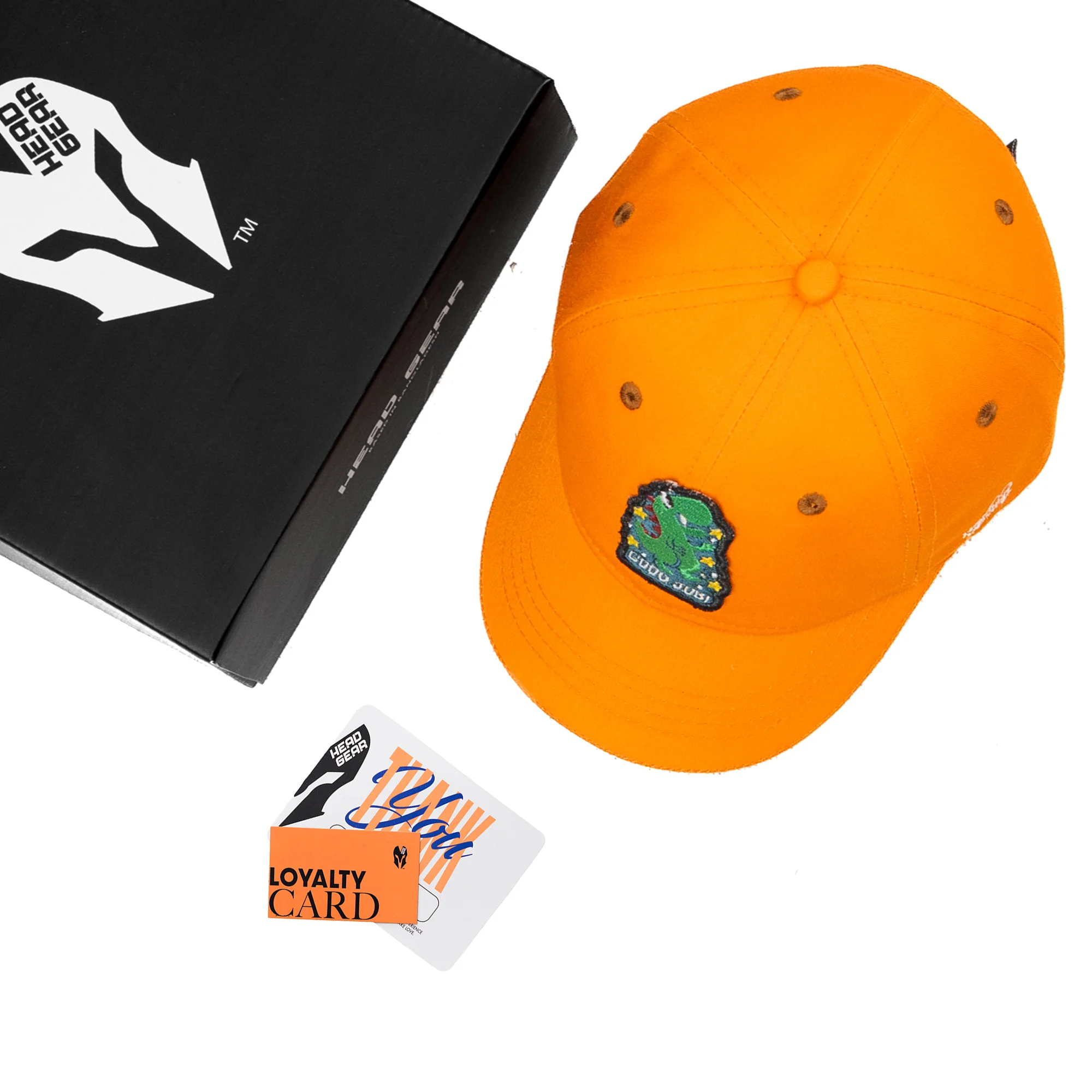 HEAD GEAR ORANGE DINOSAUR EDITION KIDS CAP - Image 2