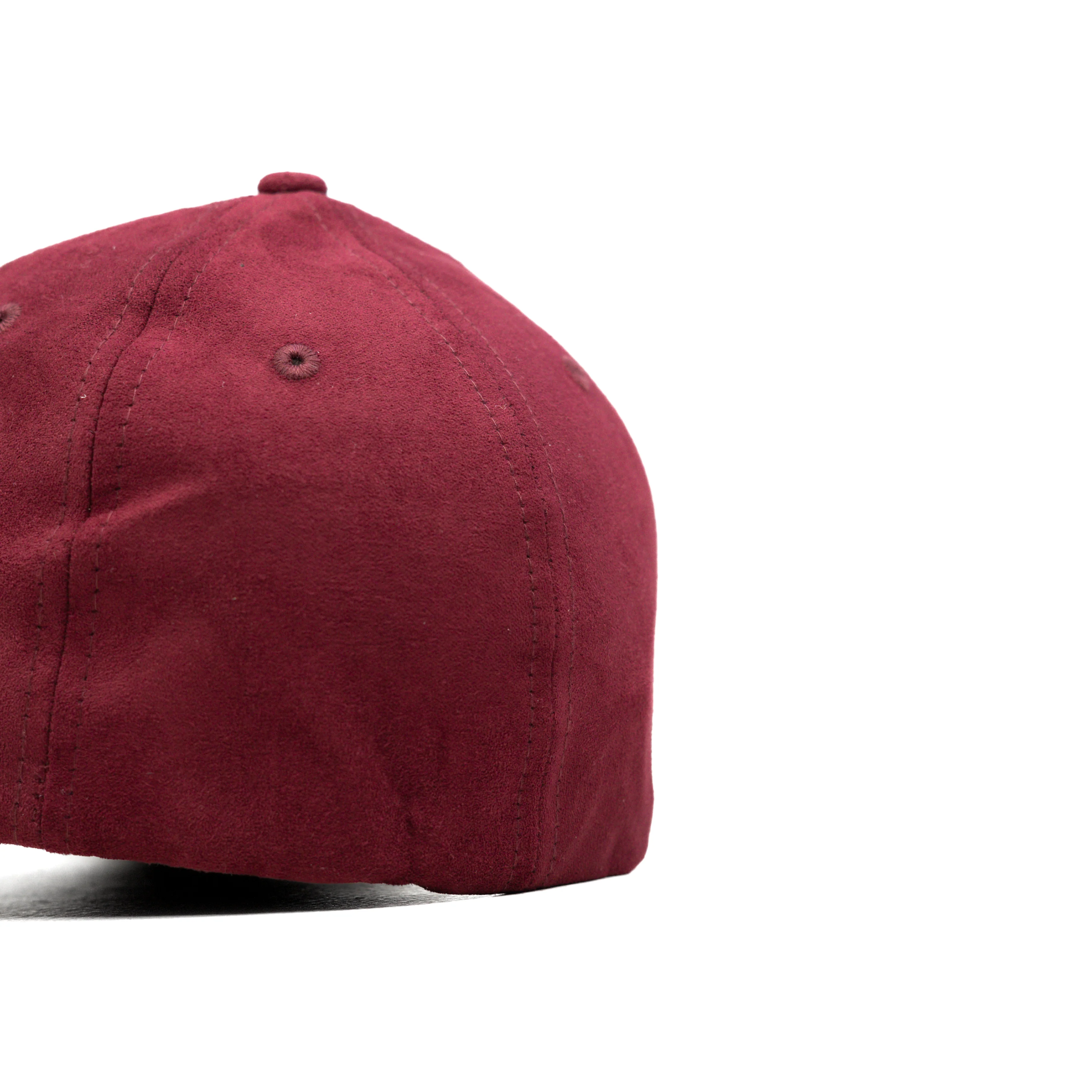 HEAD GEAR RED WINE STRUCTURED LEATHER PATCH FITTED CAP - Image 11