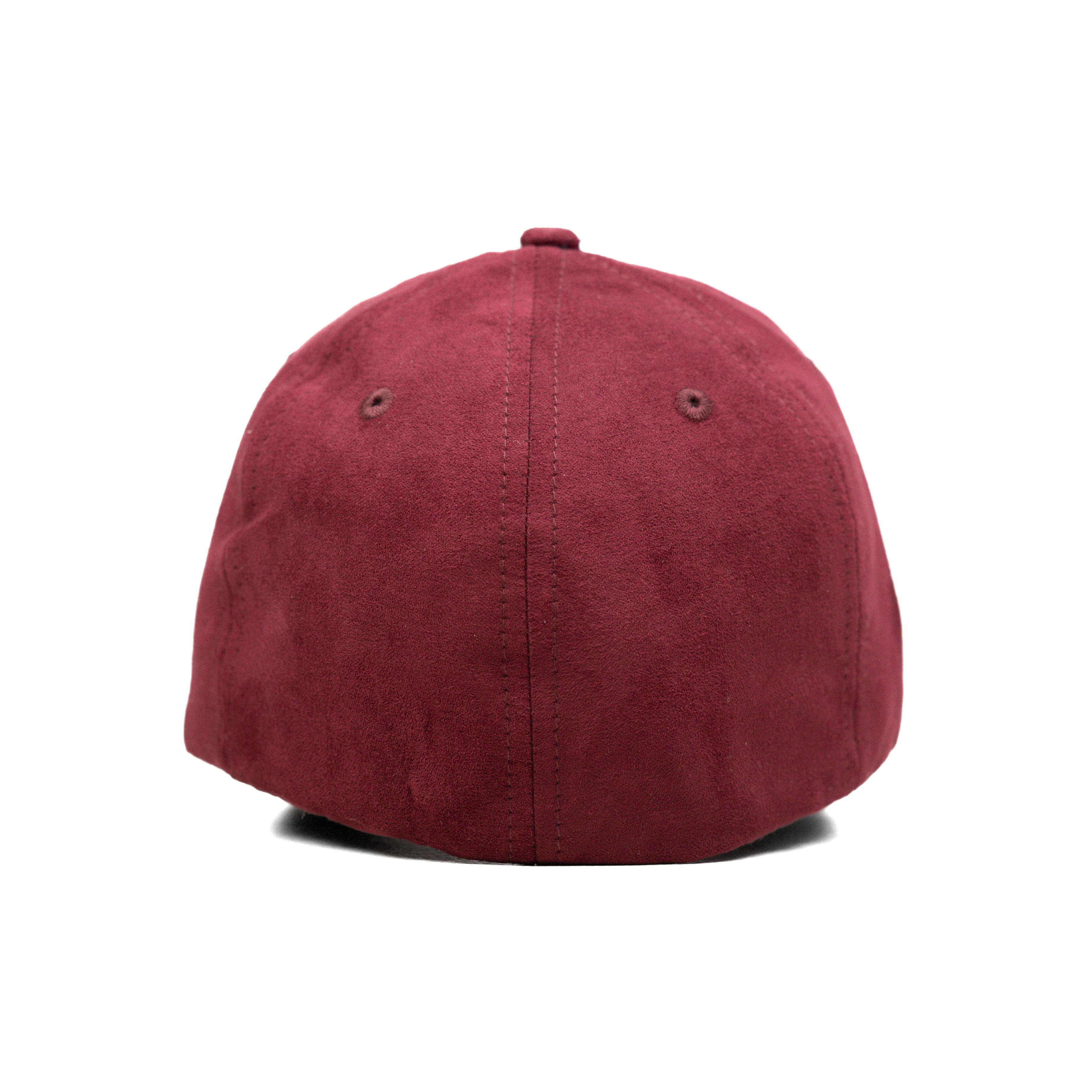 HEAD GEAR RED WINE STRUCTURED LEATHER PATCH FITTED CAP - Image 12