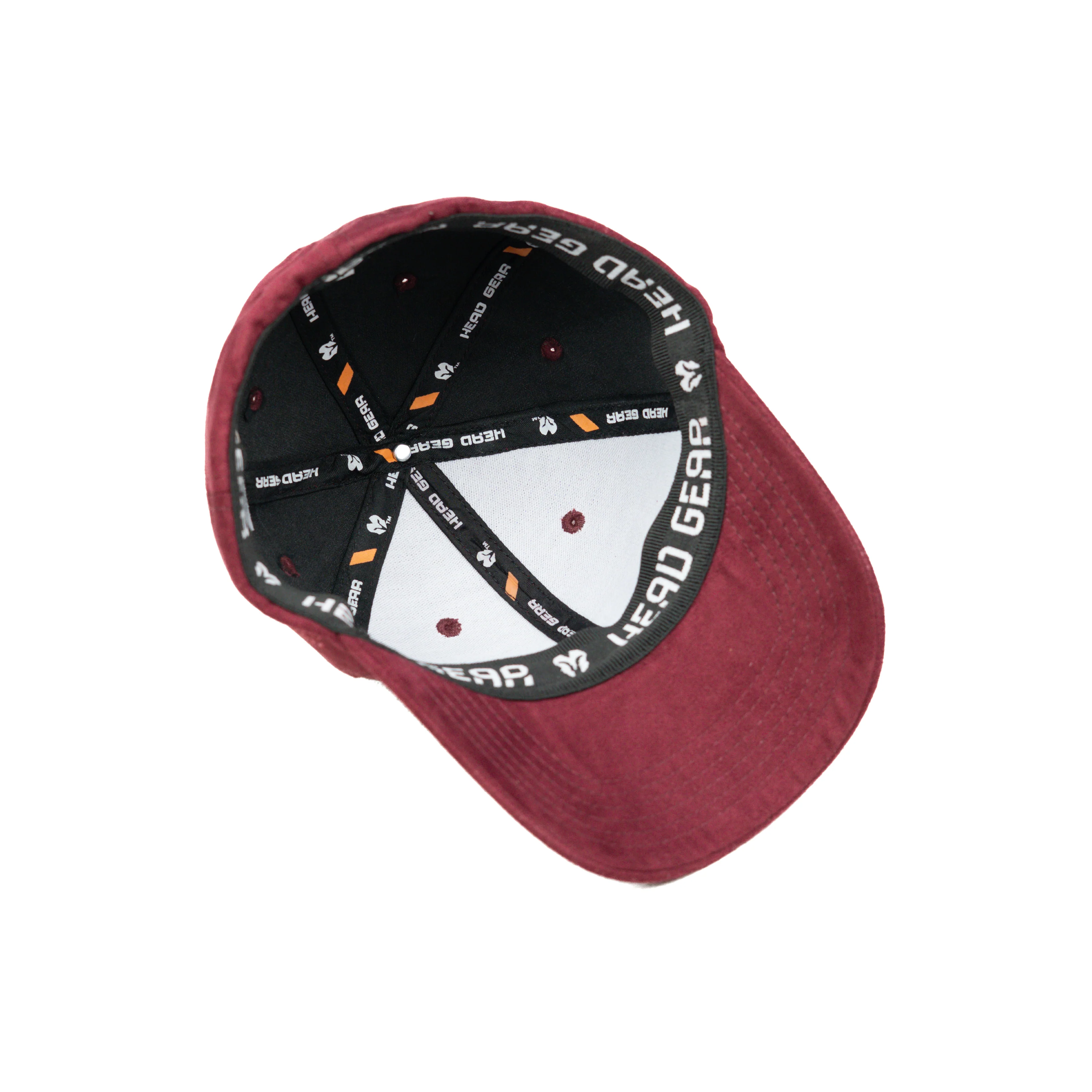 HEAD GEAR RED WINE STRUCTURED LEATHER PATCH FITTED CAP - Image 13