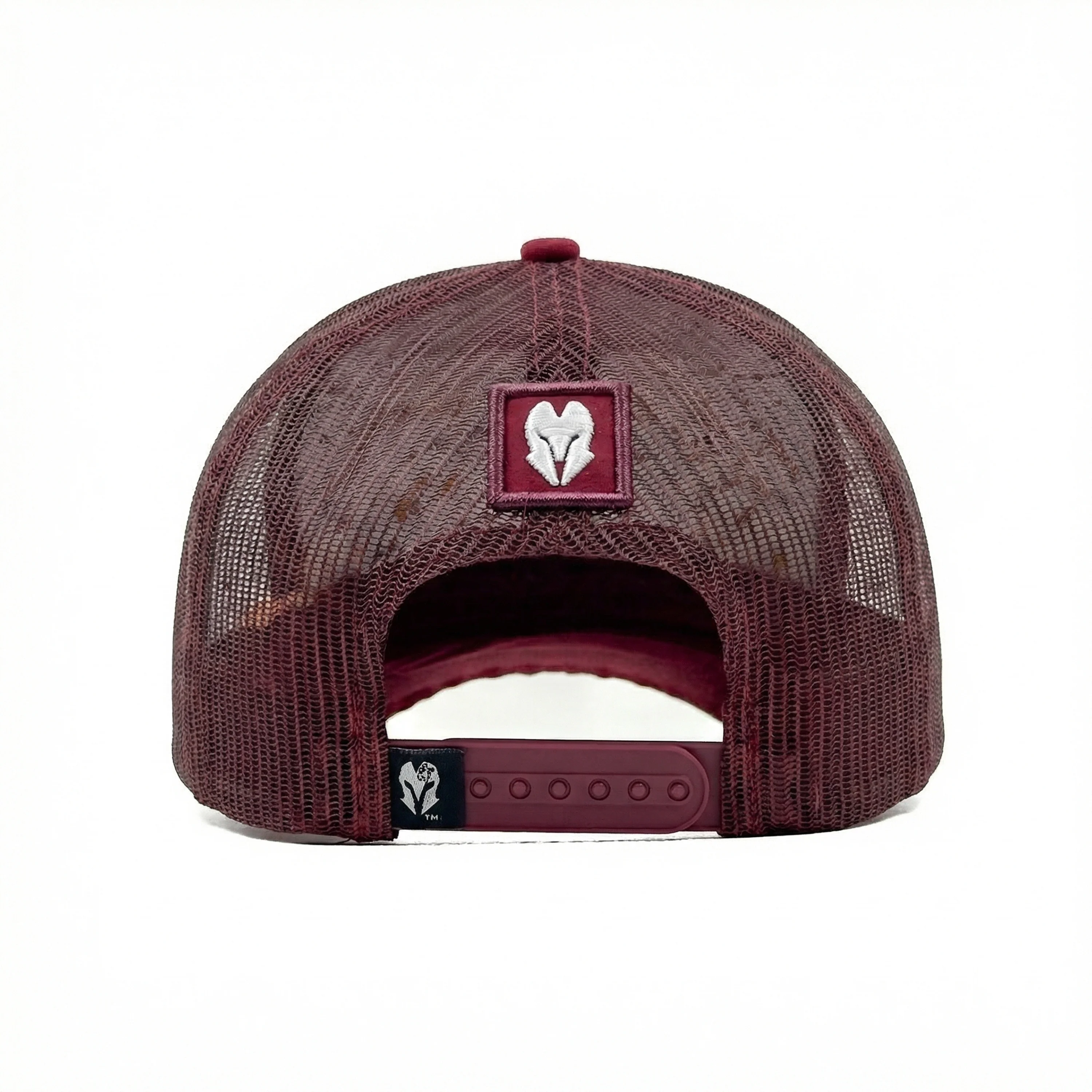 HEAD GEAR RED WINE TRUCKER LEATHER PATCH CAP - Image 5