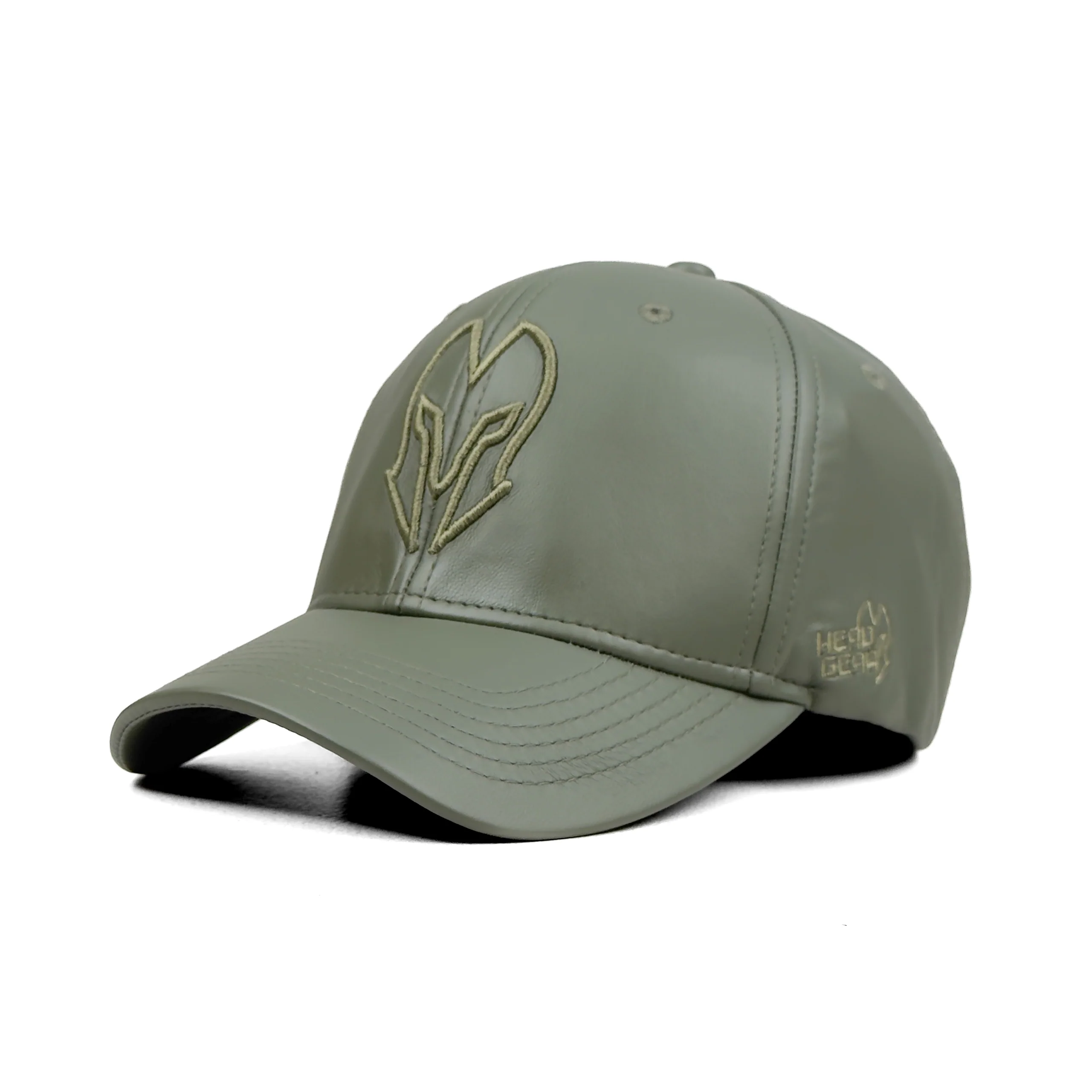 HEAD GEAR SAGE GREEN FAUX LEATHER LIMITED EDITION CAP - Image 5