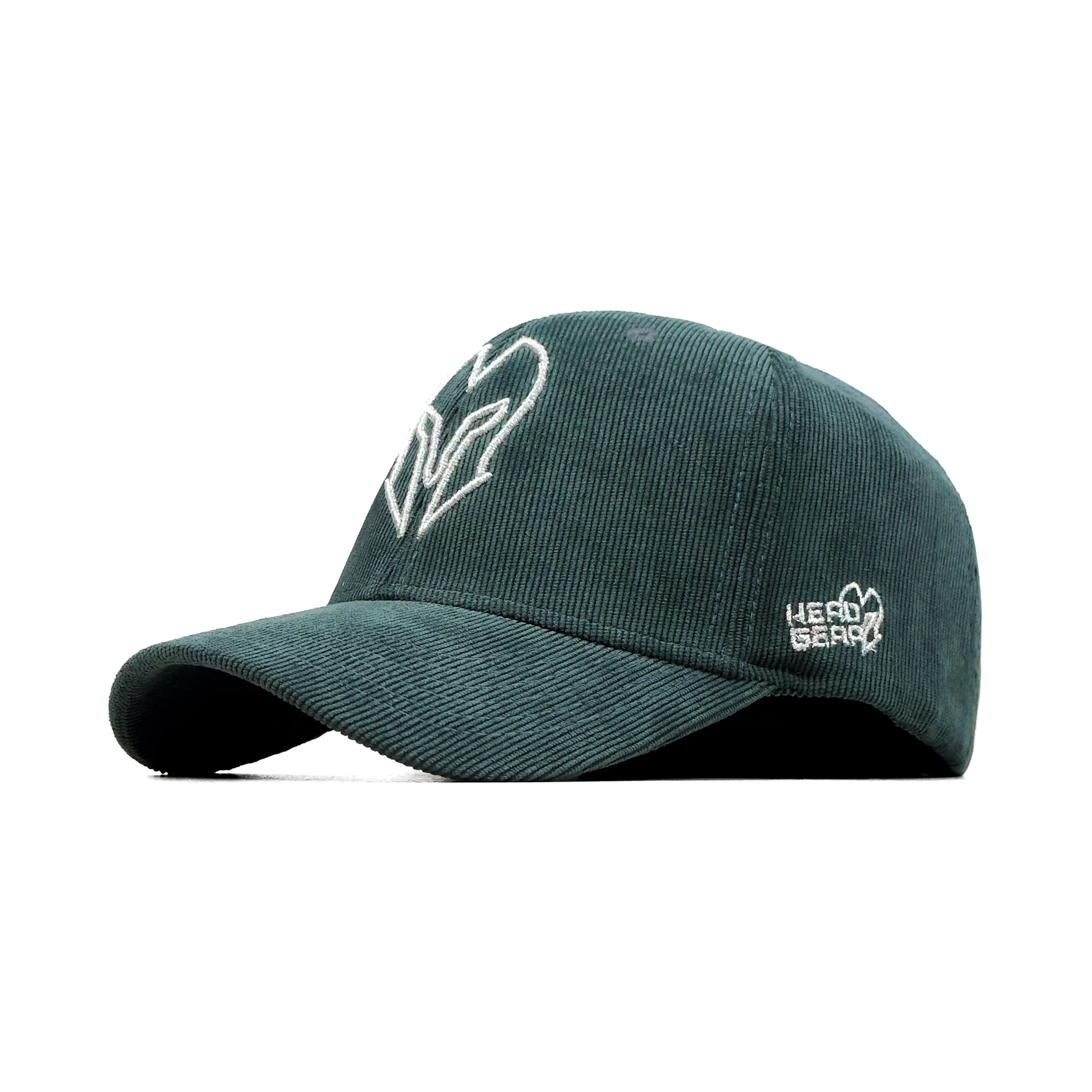 HEAD GEAR SILVER GREEN SUEDE CORD LIMITED EDITION CAP - Image 3