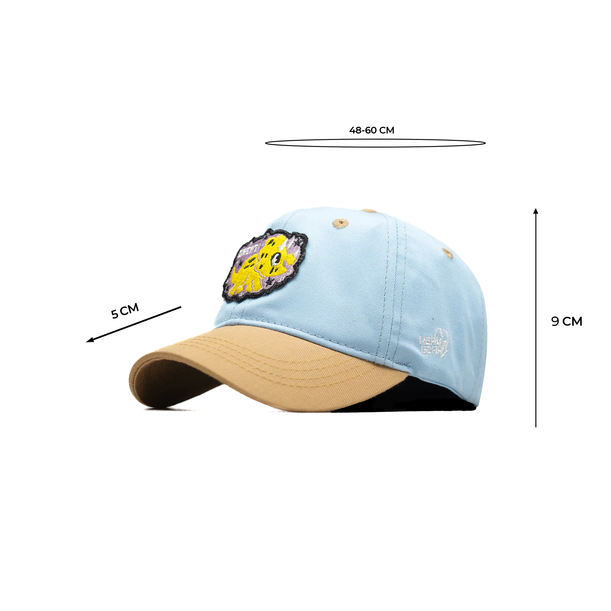 HEAD GEAR SKY BLUE AND BROWN DINOSAUR EDITION KIDS CAP - Image 14