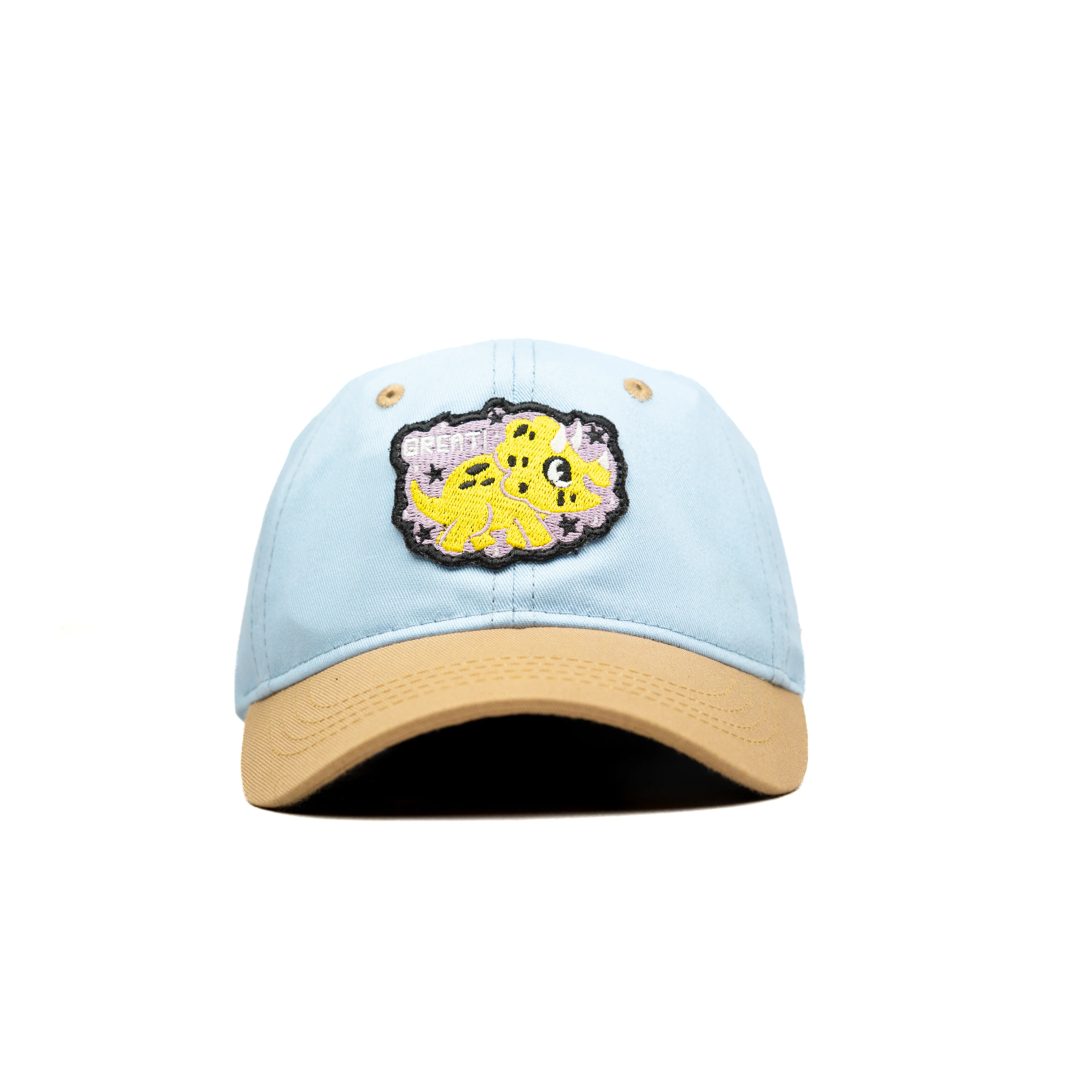 HEAD GEAR SKY BLUE AND BROWN DINOSAUR EDITION KIDS CAP - Image 4