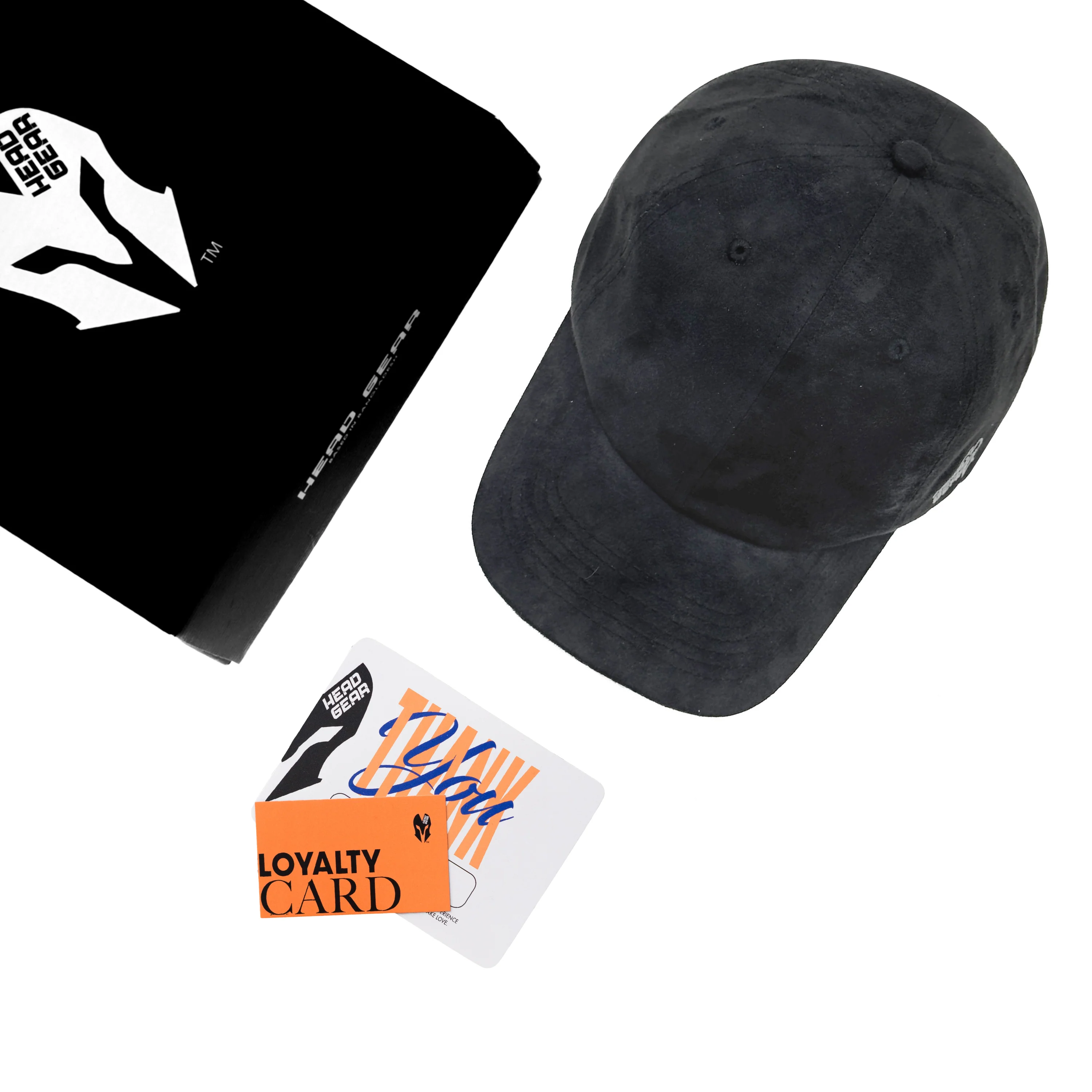 HEAD GEAR SOLID BLACK SUEDE CAP - Image 2