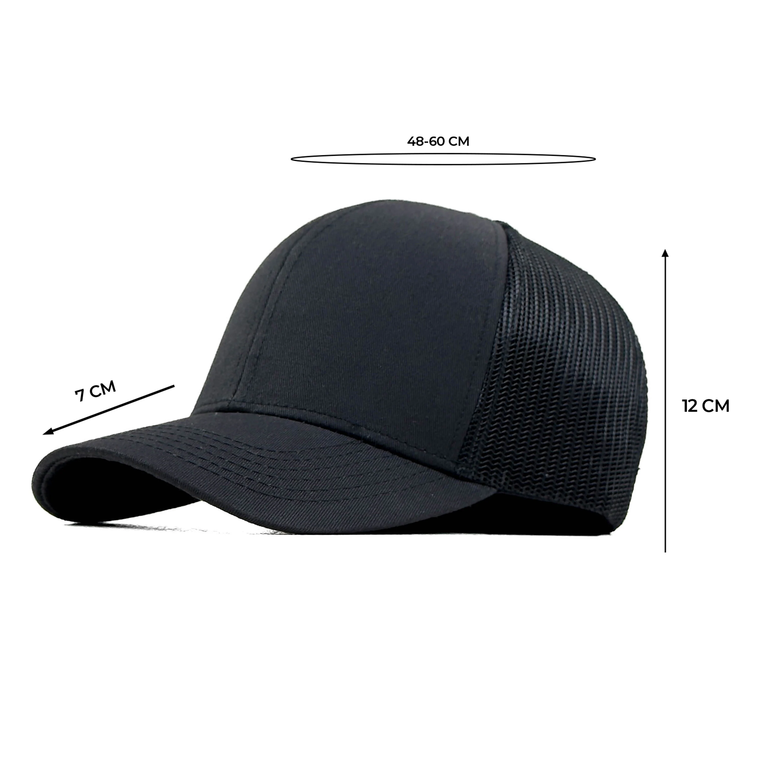HEAD GEAR SOLID BLACK TRUCKER CAP - Image 13