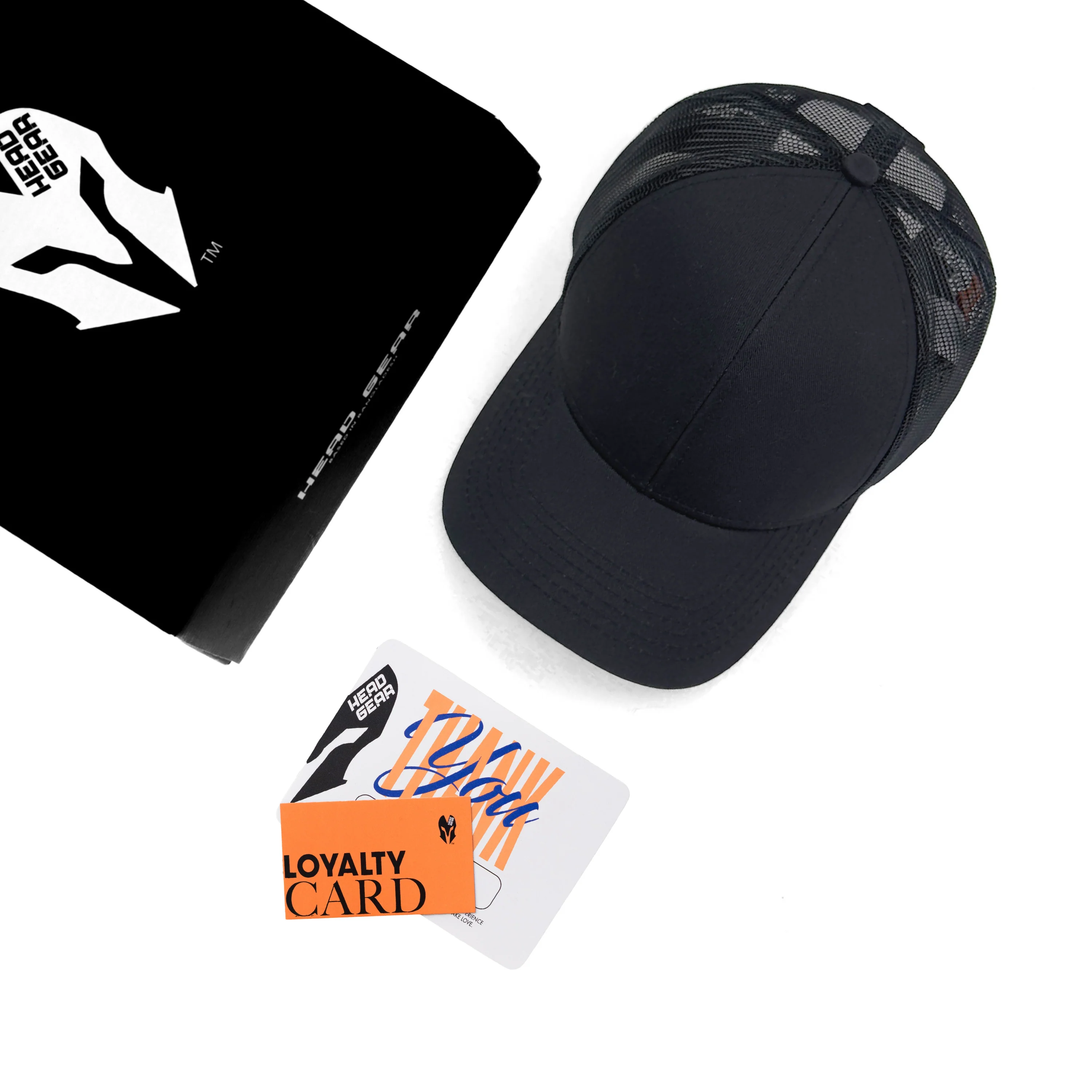 HEAD GEAR SOLID BLACK TRUCKER CAP - Image 2