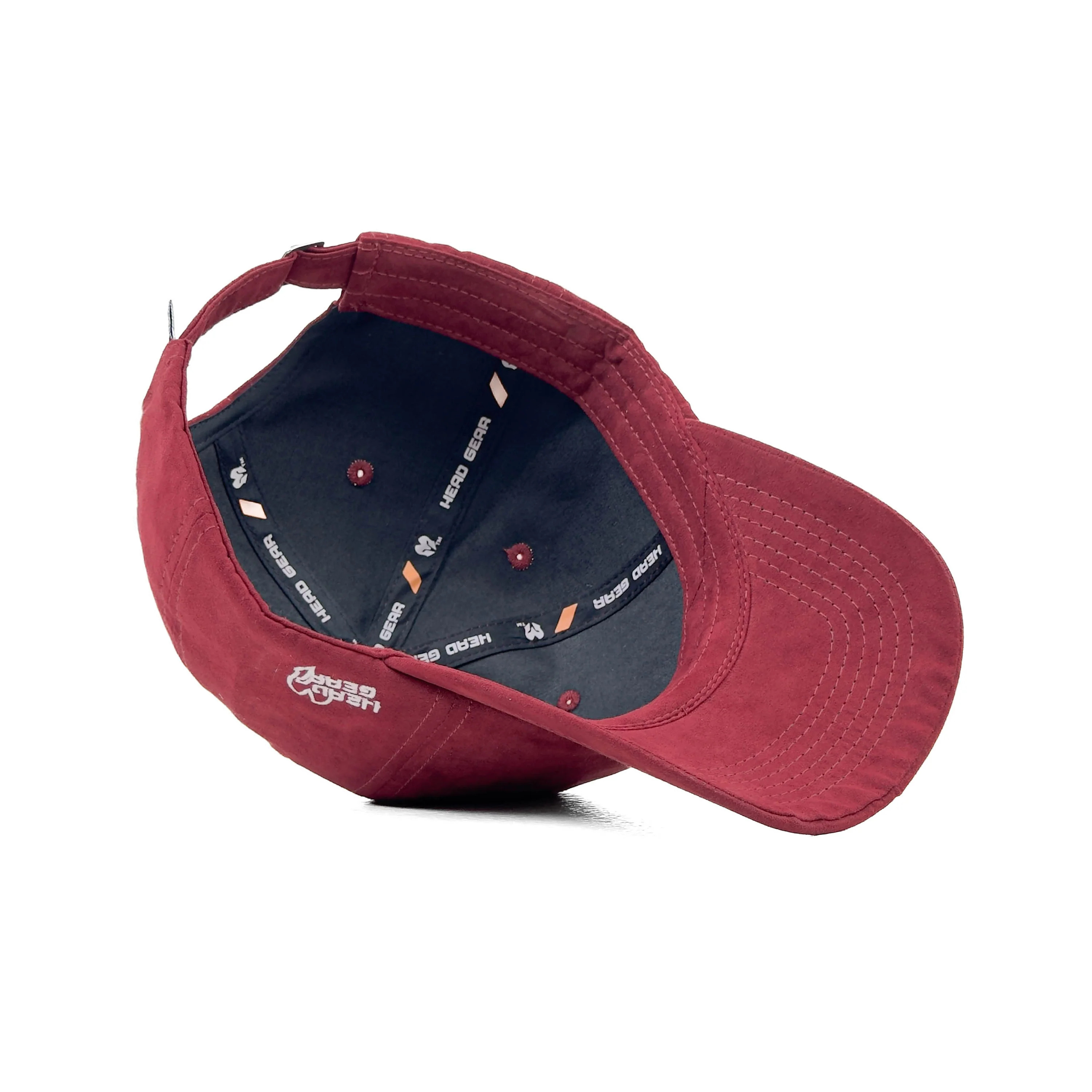 HEAD GEAR SOLID DARK RED SUEDE CAP - Image 11