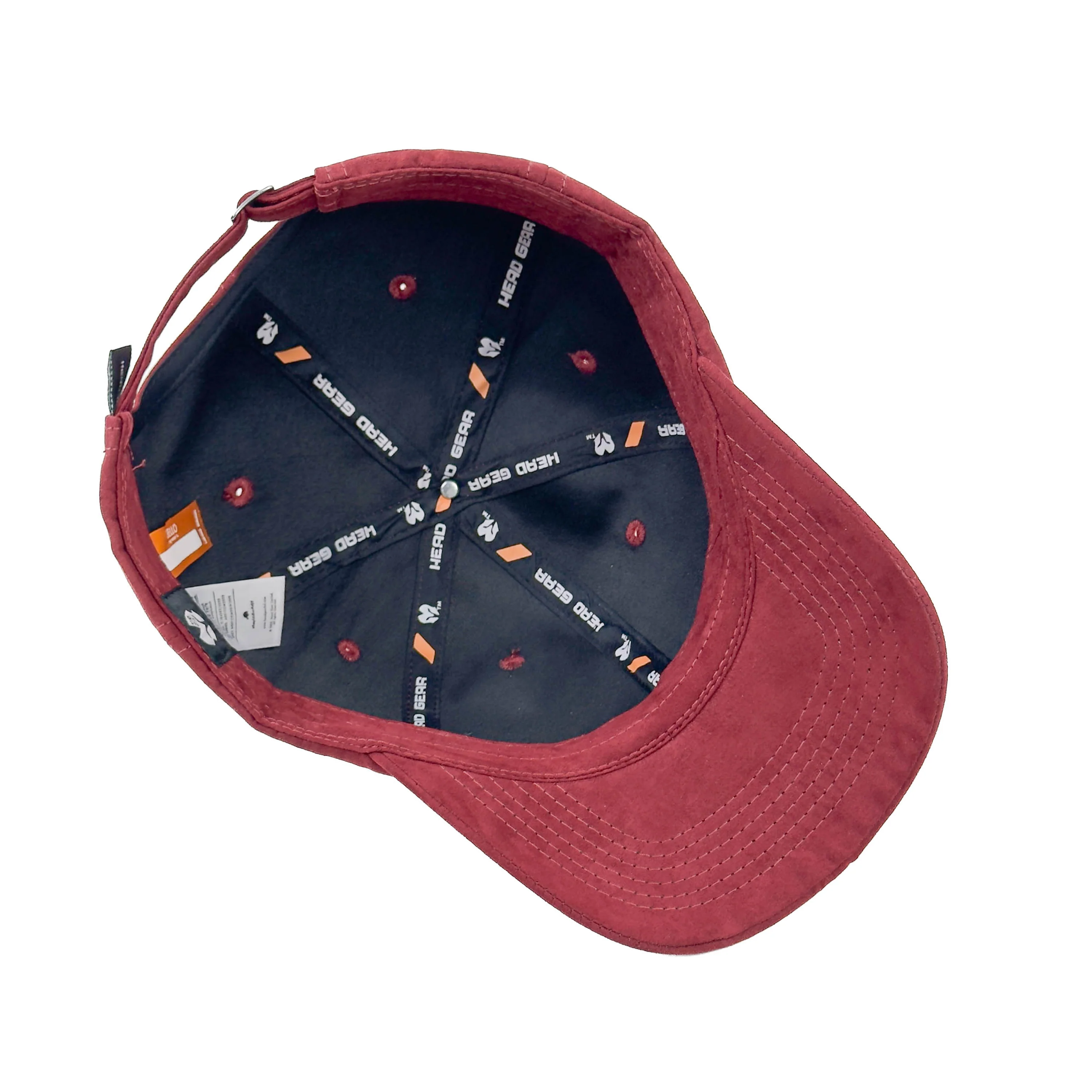 HEAD GEAR SOLID DARK RED SUEDE CAP - Image 12