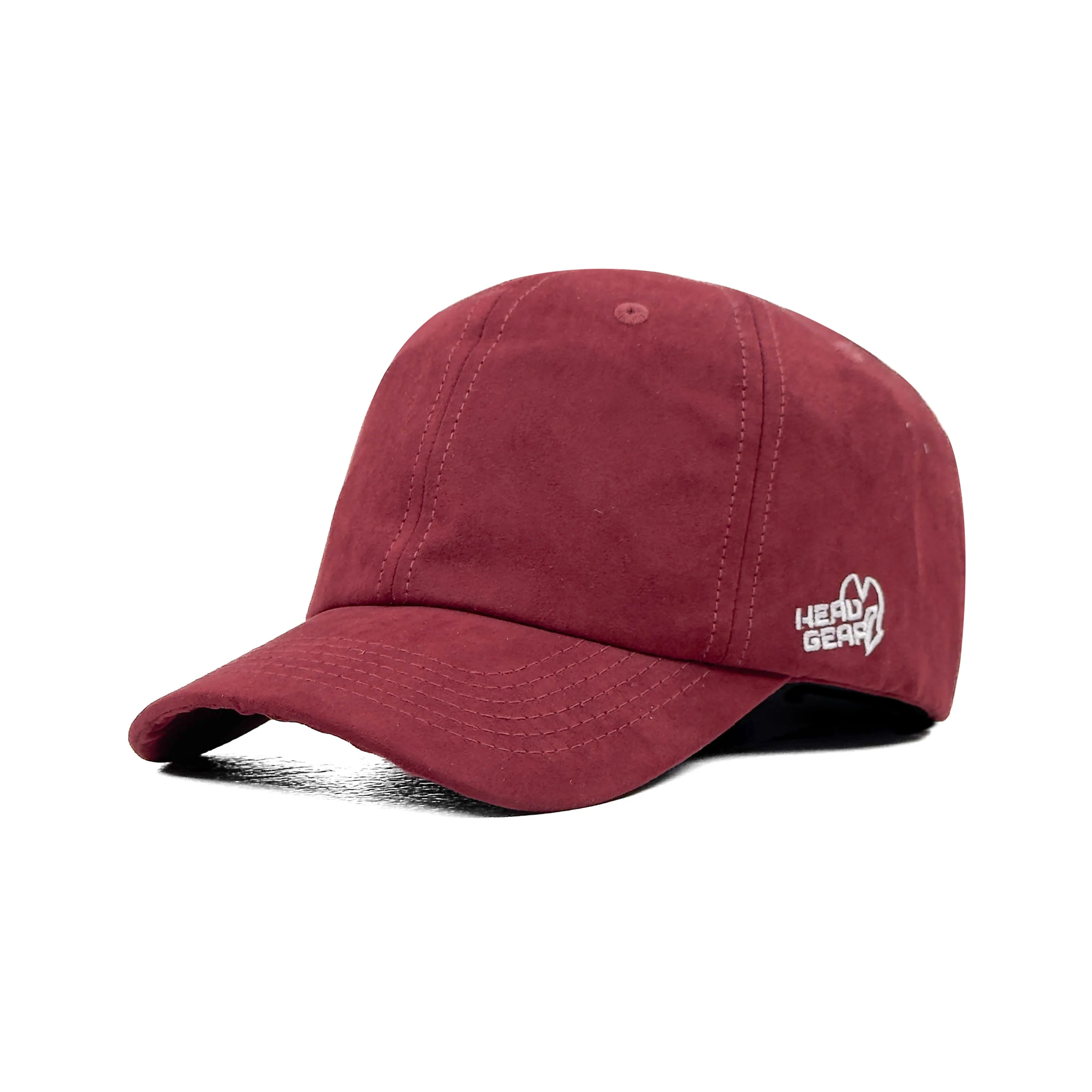 HEAD GEAR SOLID DARK RED SUEDE CAP - Image 5