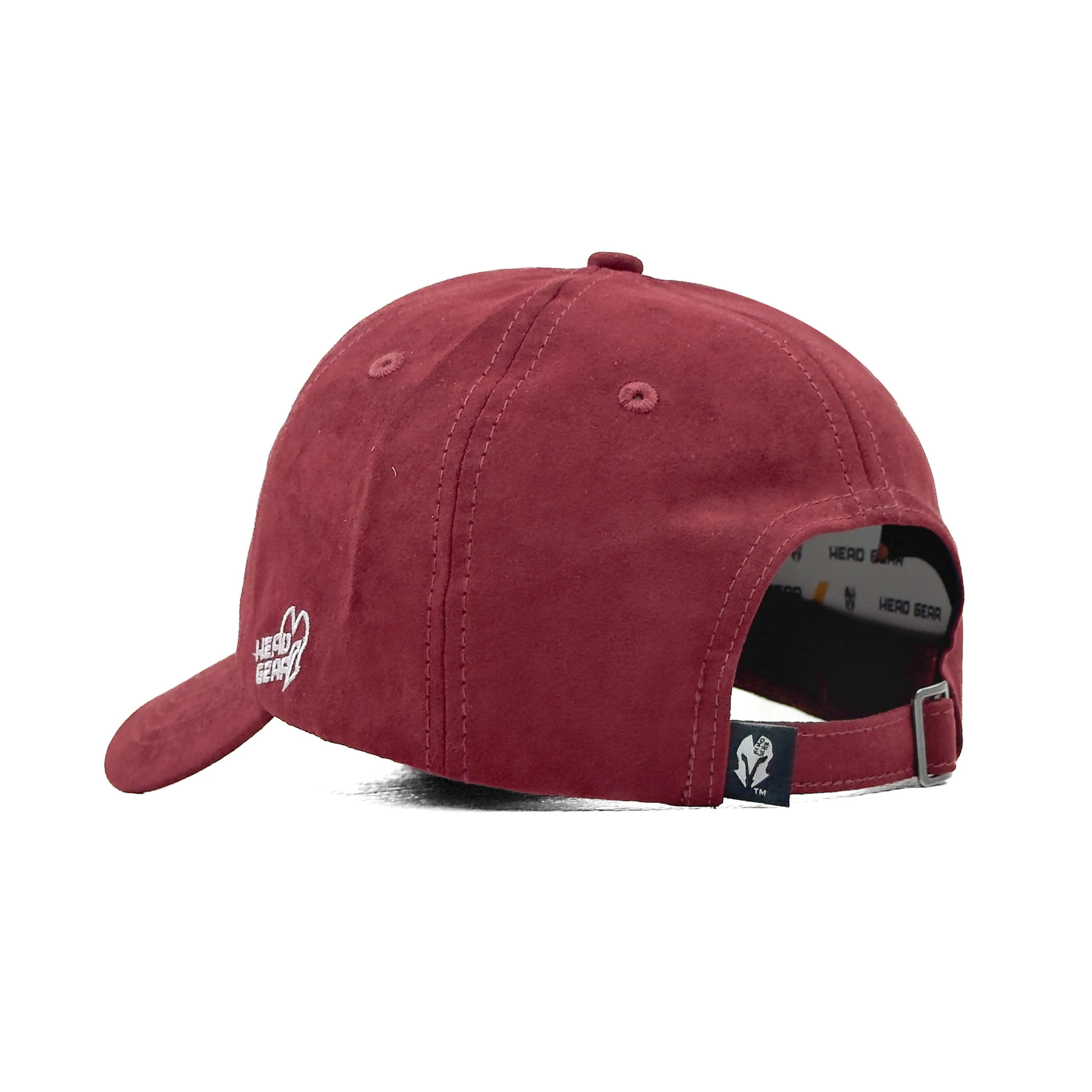 HEAD GEAR SOLID DARK RED SUEDE CAP - Image 9