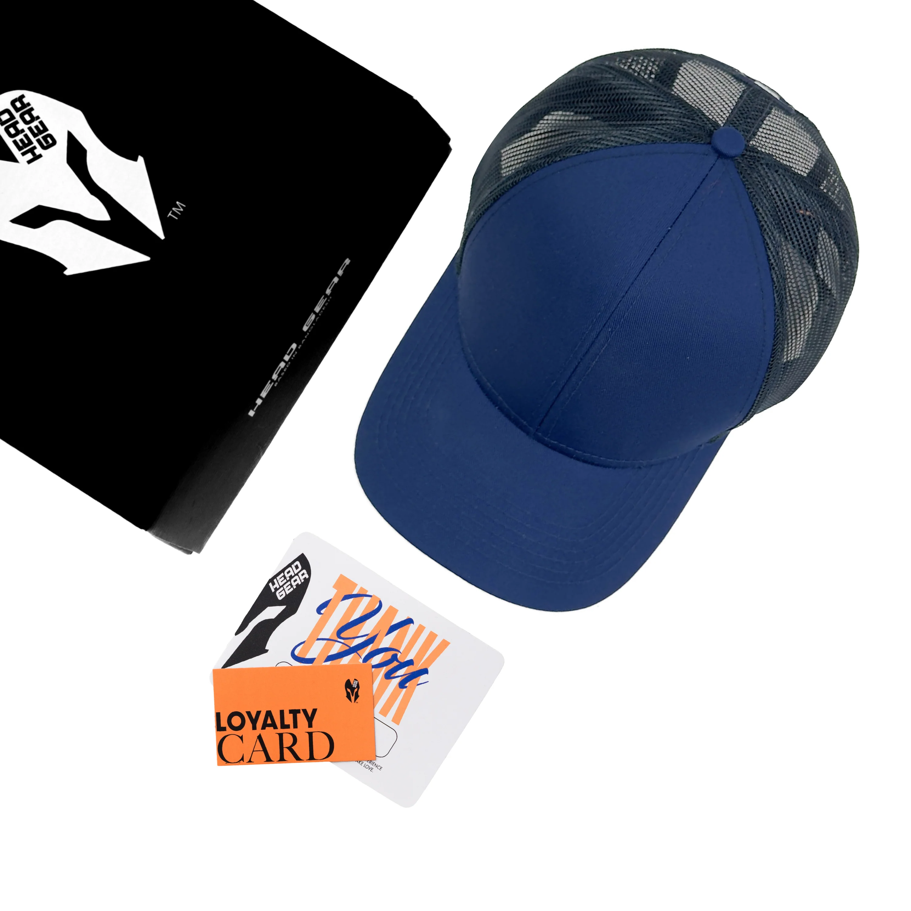 HEAD GEAR SOLID NAVY BLUE TRUCKER CAP - Image 2
