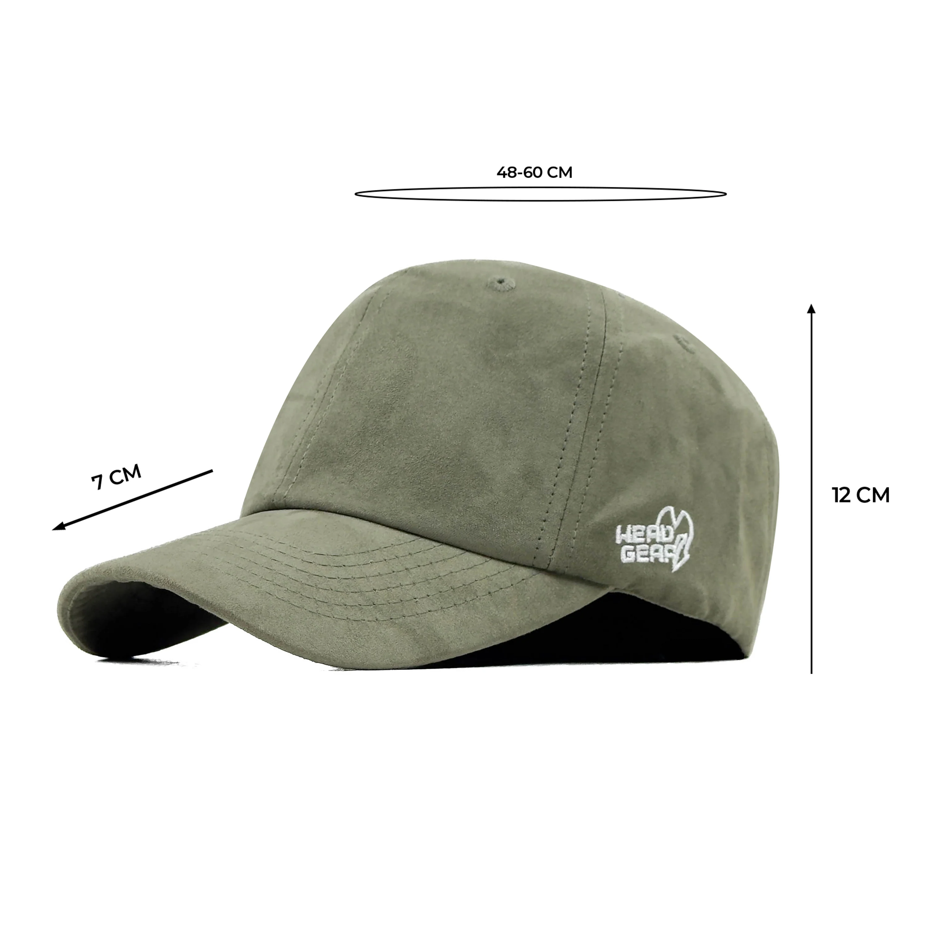 HEAD GEAR SOLID OLIVE SUEDE CAP - Image 13