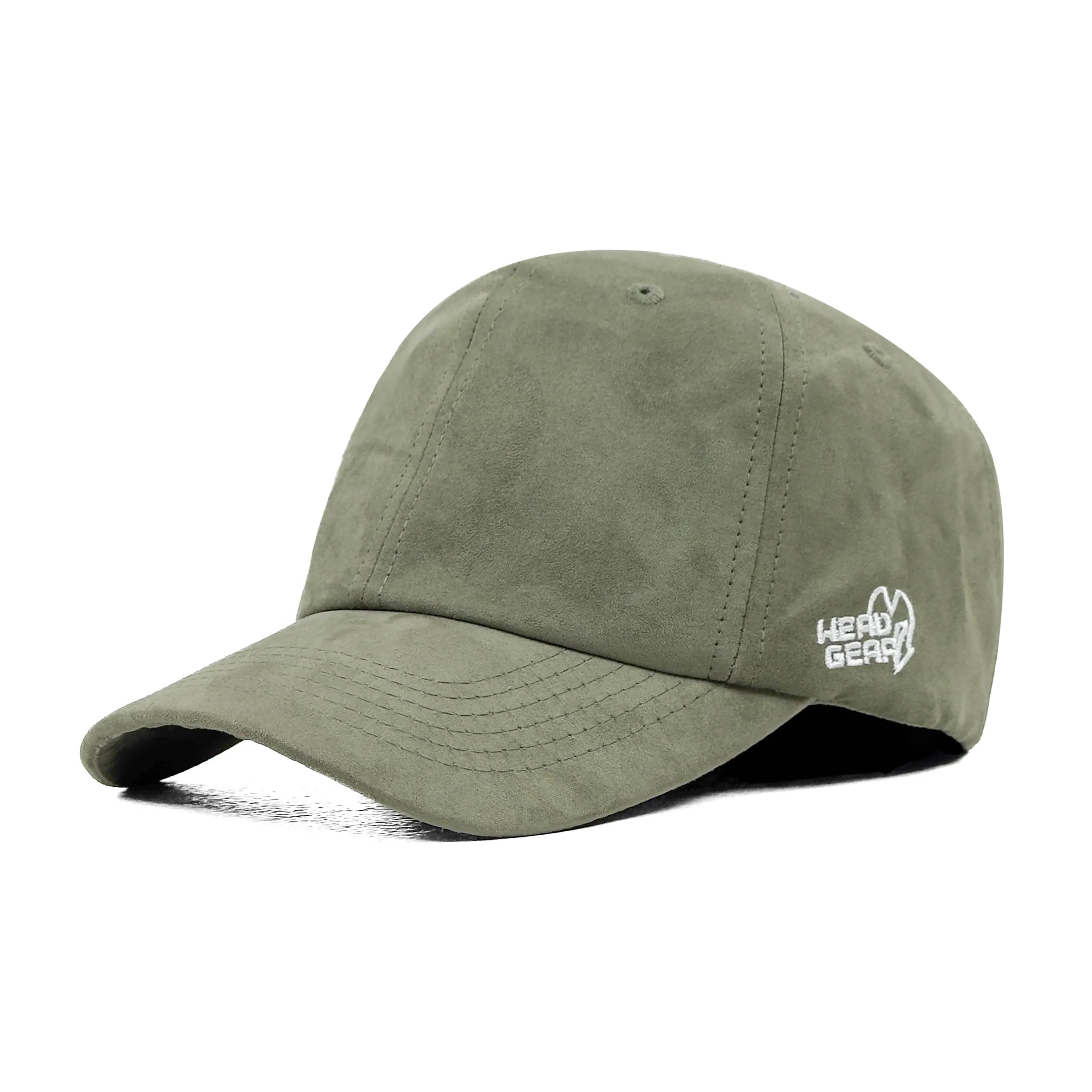 HEAD GEAR SOLID OLIVE SUEDE CAP - Image 5