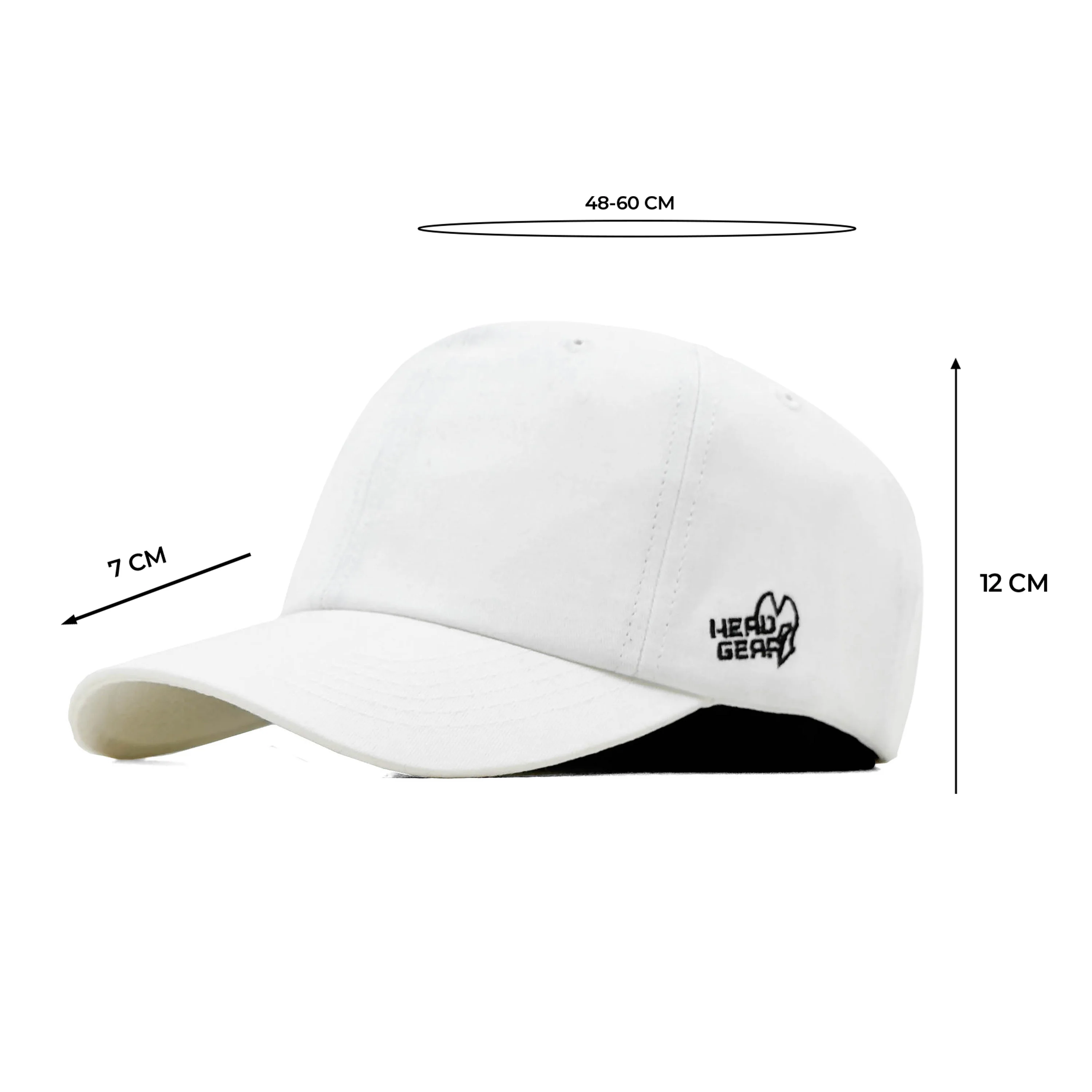 HEAD GEAR SOLID WHITE CAP - Image 13