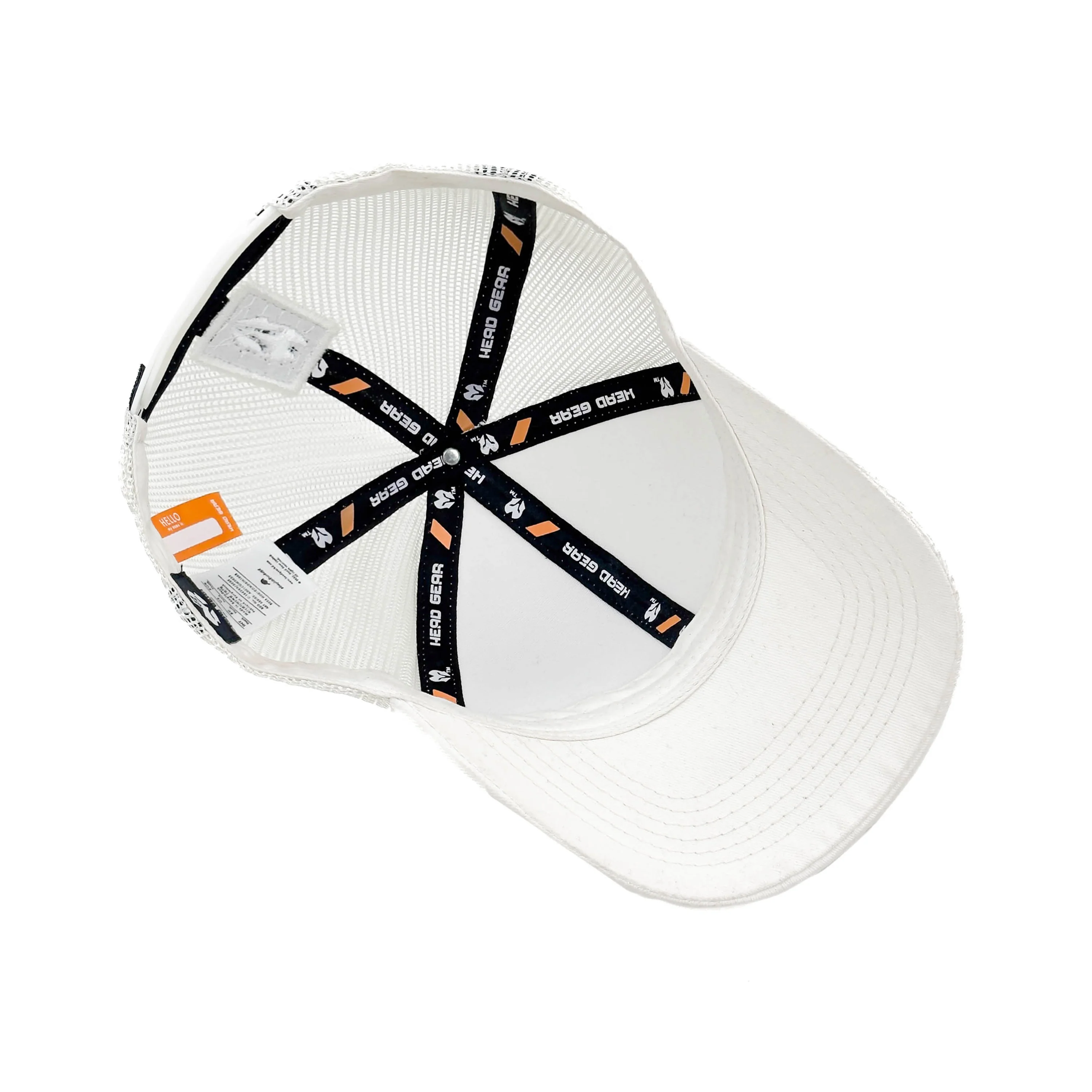 HEAD GEAR SOLID WHITE TRUCKER CAP - Image 12