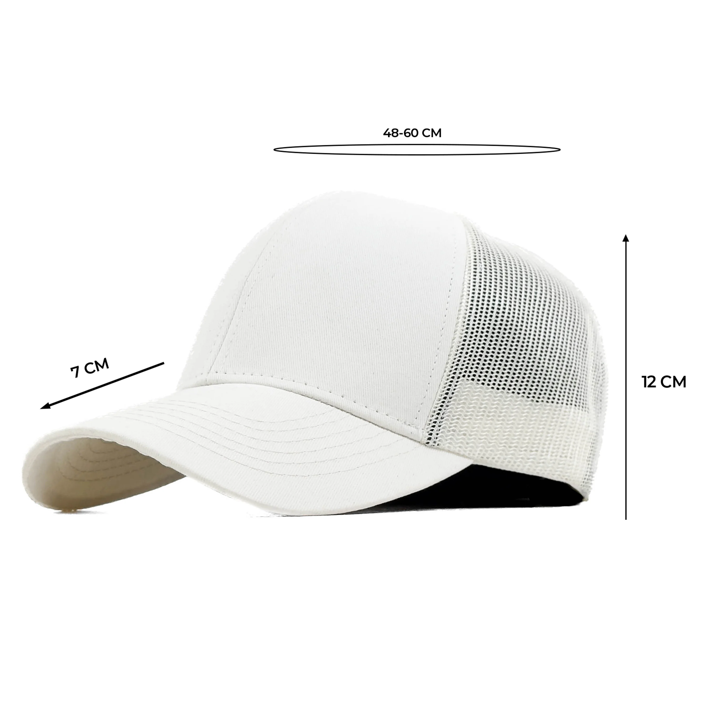 HEAD GEAR SOLID WHITE TRUCKER CAP - Image 13