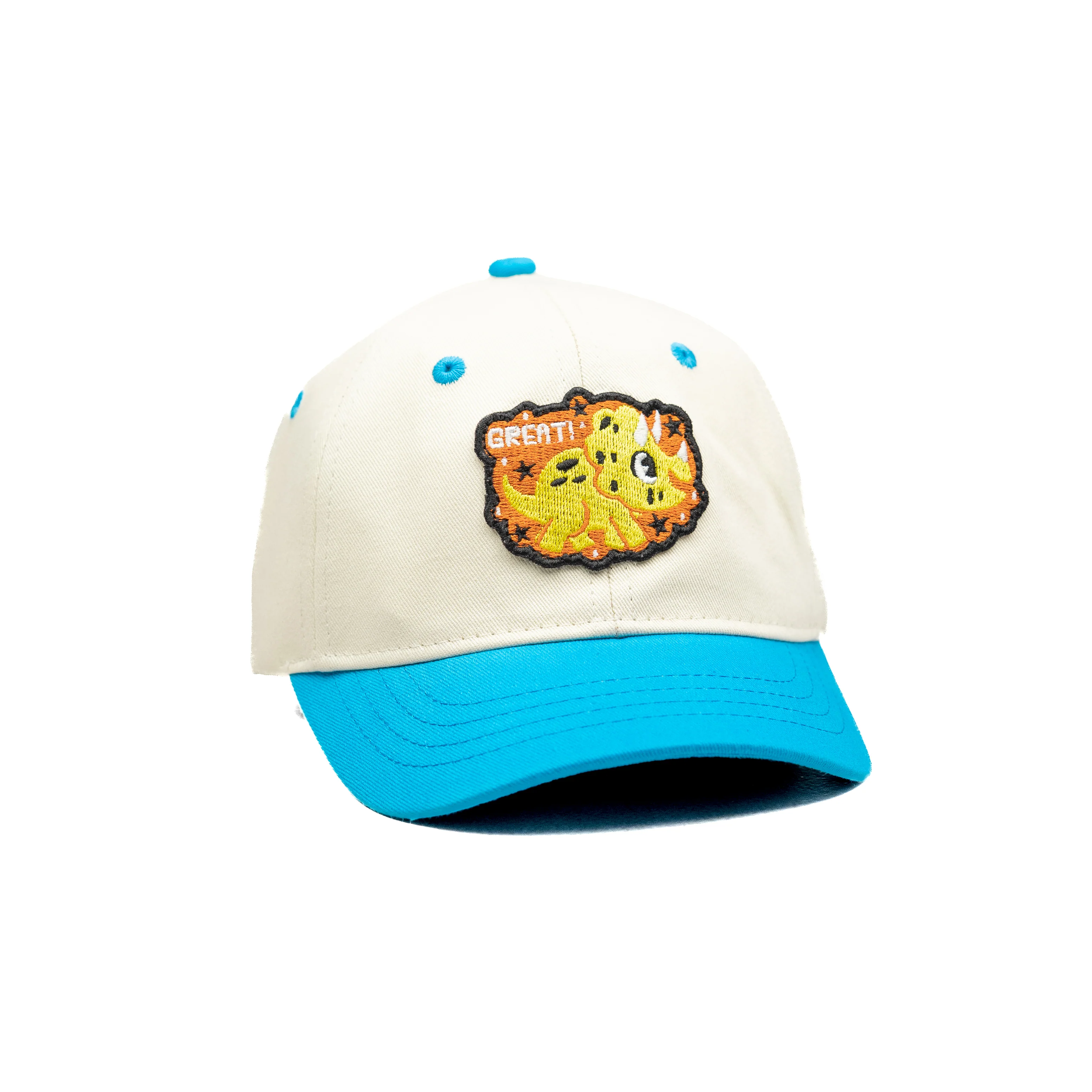 HEAD GEAR WHITE AND BLUE DINOSAUR EDITION KIDS CAP - Image 7