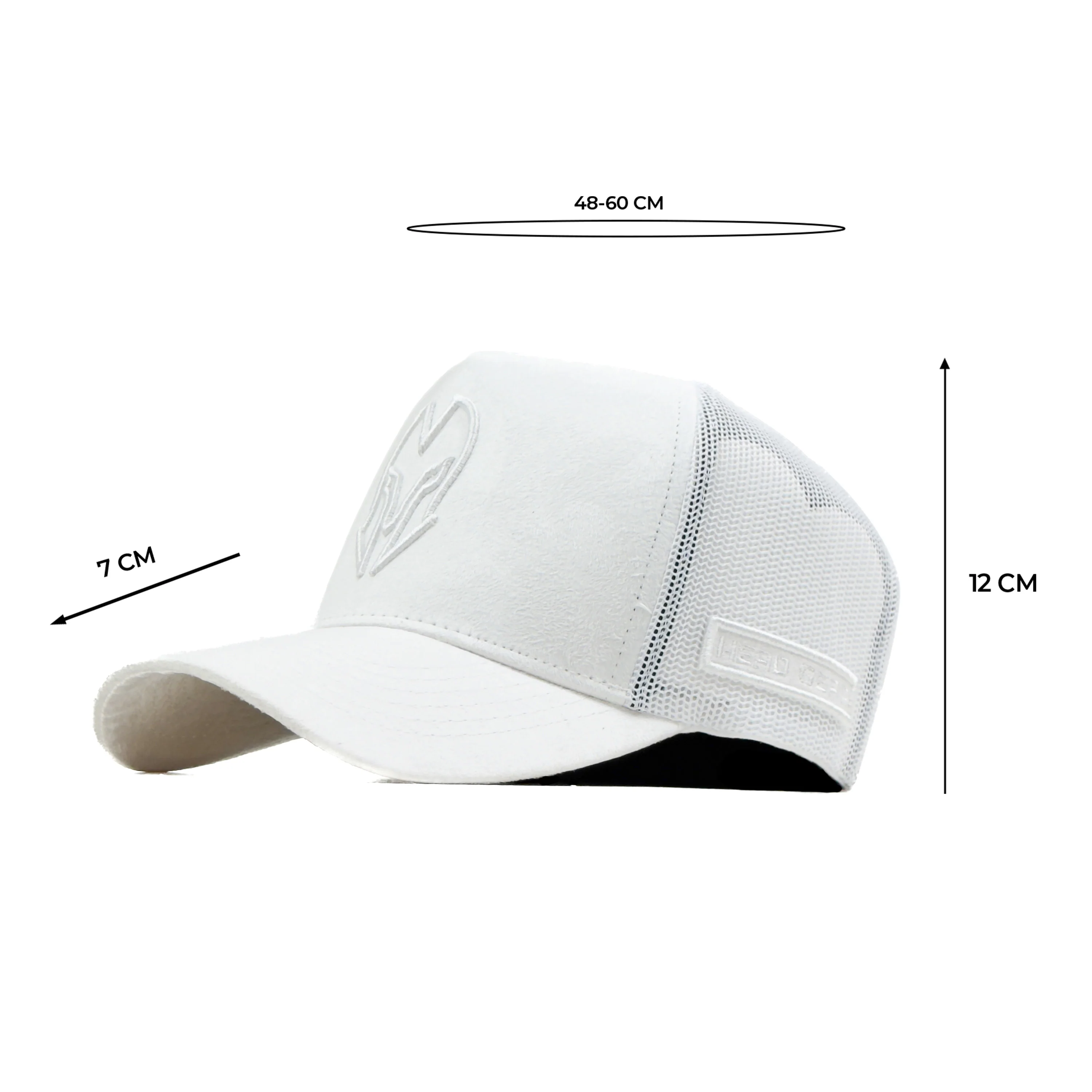 HEAD GEAR WHITE SUPER SUEDE TRUCKER CAP - Image 7
