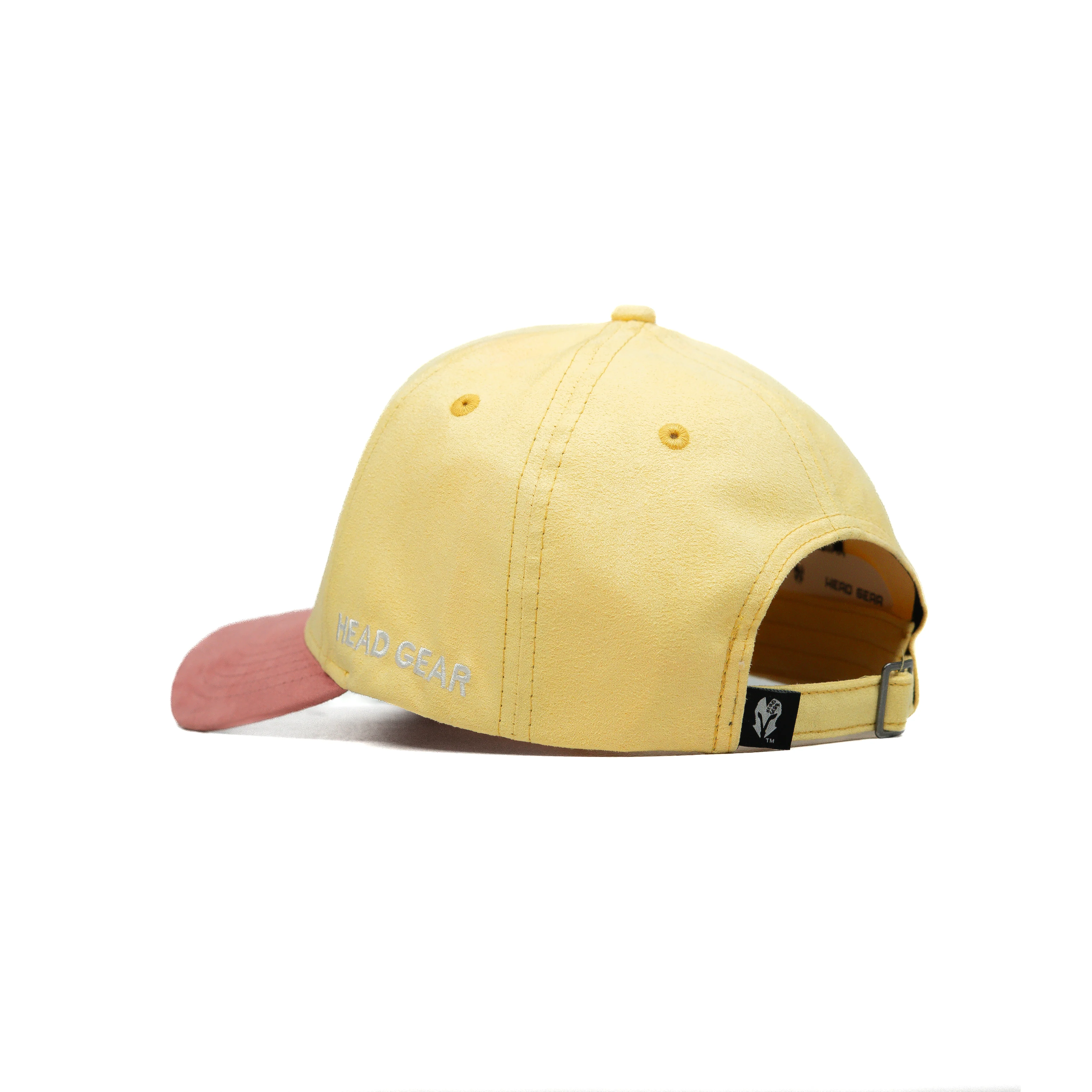 HEAD GEAR YELLOW BABY PINK DUAL TONE STRUCTURED CAP - Image 4