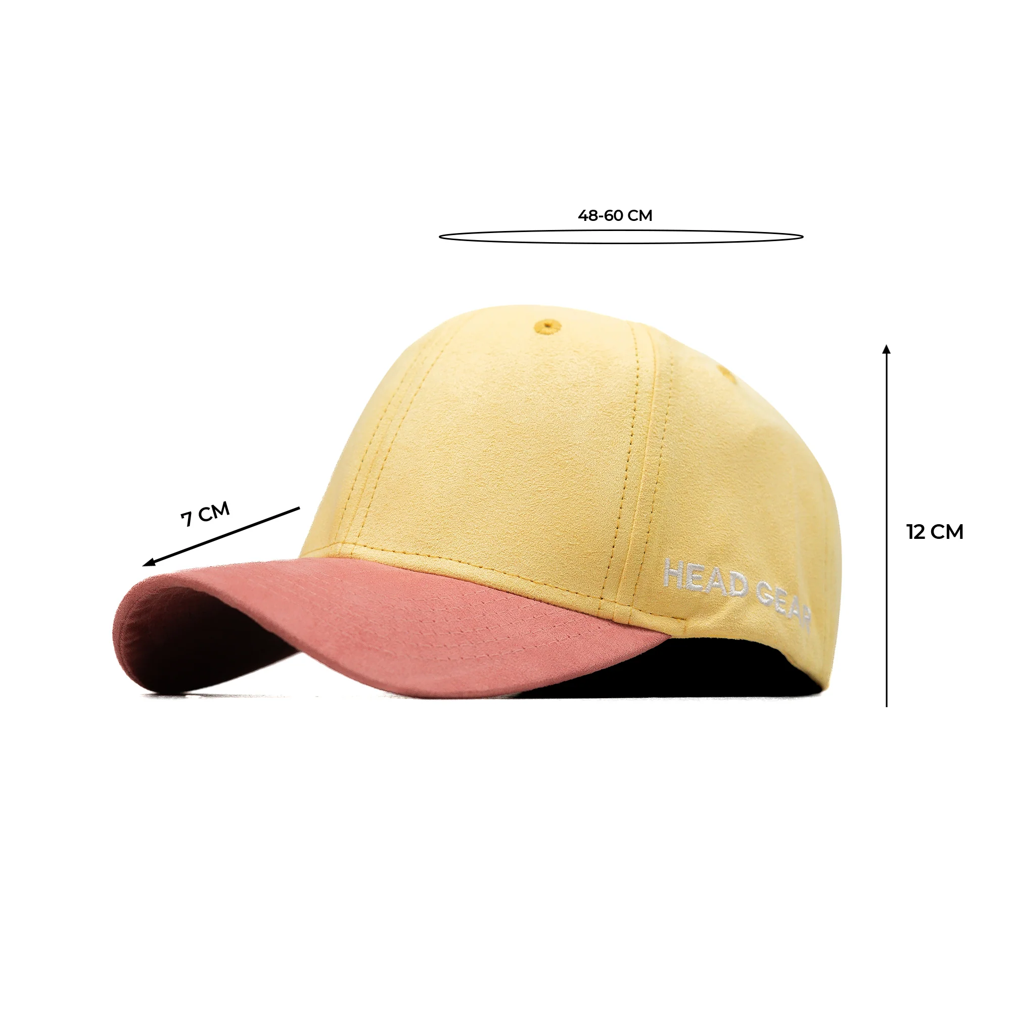 HEAD GEAR YELLOW BABY PINK DUAL TONE STRUCTURED CAP - Image 5